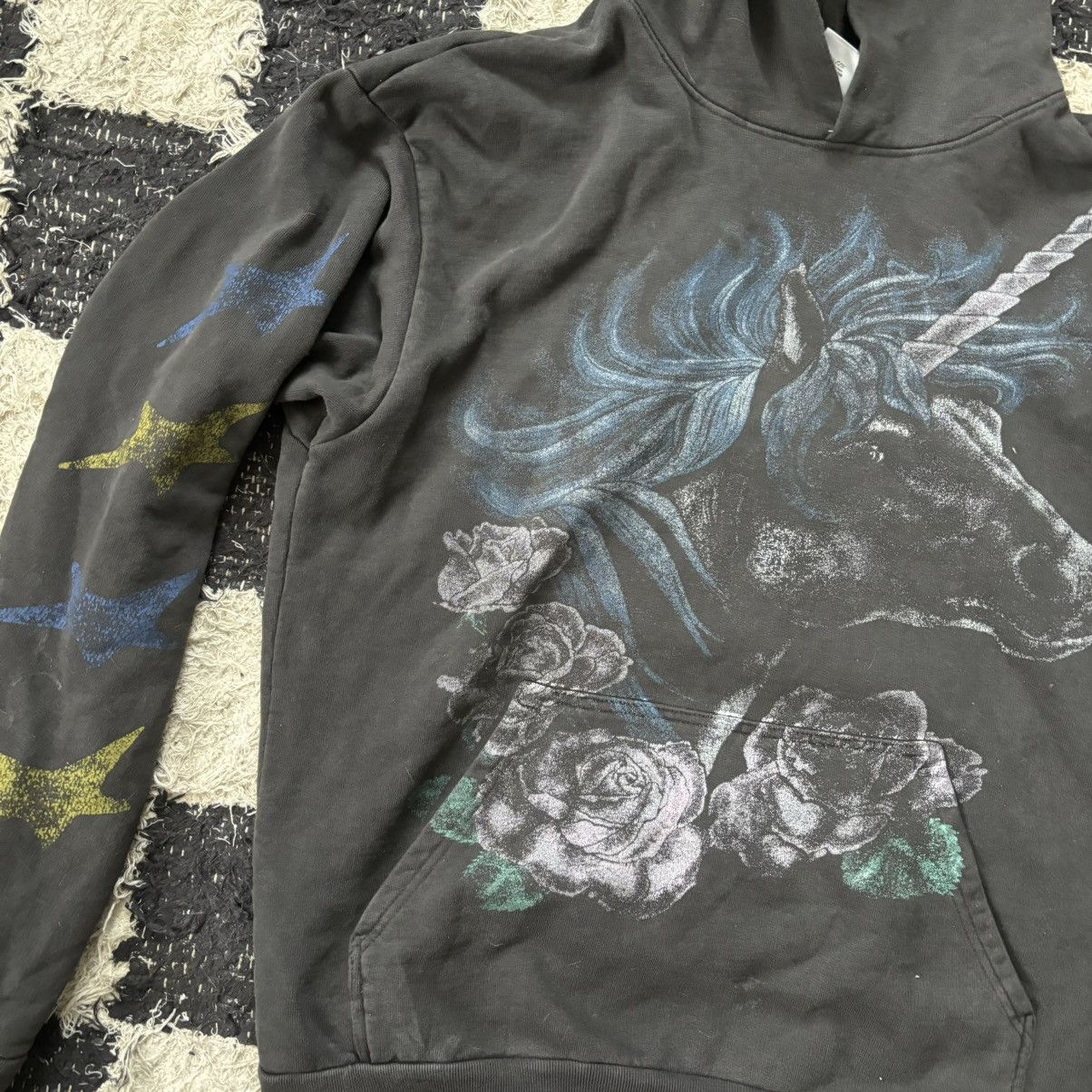 basketcase gallery Basketcase washed black unicorn hoodie Size US M / EU 48-50 / 2 - 2 Thumbnail