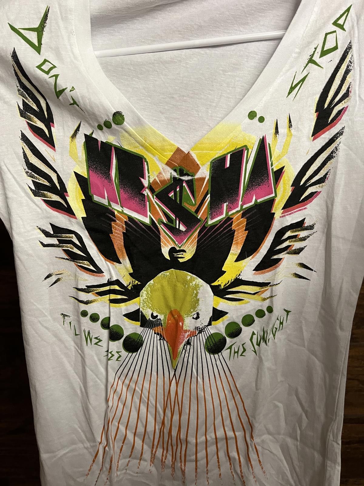 Designer Kesha Tee Dont Stop Til Sunlight Womens Junior T-shirt KE$HA Size M / US 6-8 / IT 42-44 - 3 Thumbnail
