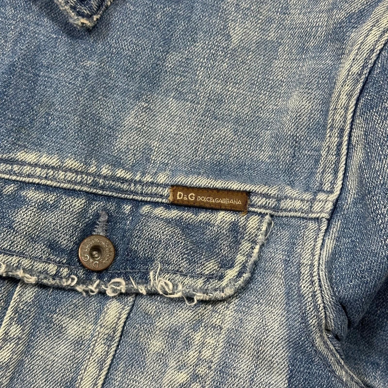 D.Gnak By Kang.D D&G AW04 Distressed Reconstructed Denim Boxy Jacket - L (M) Size US M / EU 48-50 / 2 - 6 Thumbnail