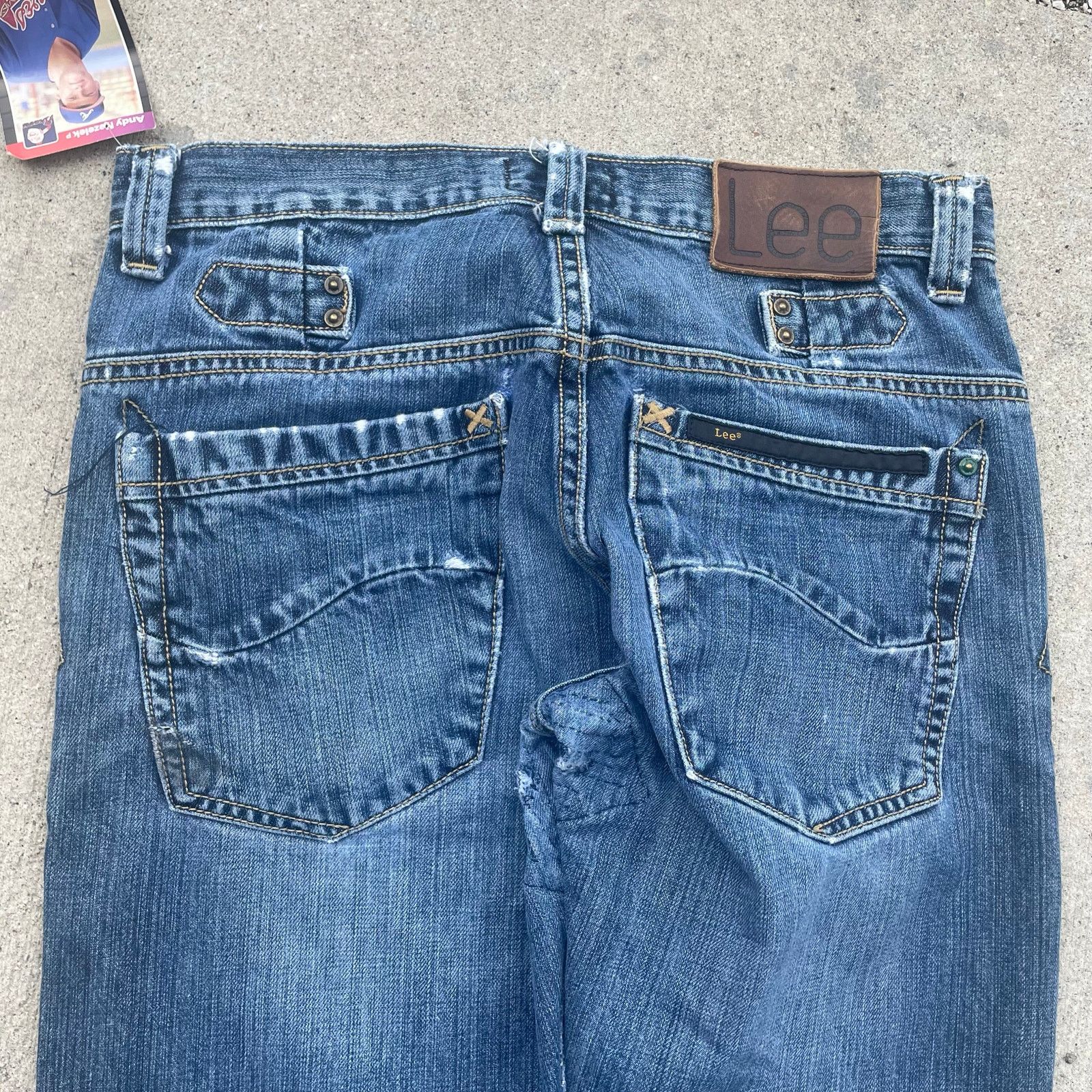 Lee Vintage Lee Jeans 31x28 Faded Blue Denim Straight Leg Pants Size US 31 - 2 Thumbnail