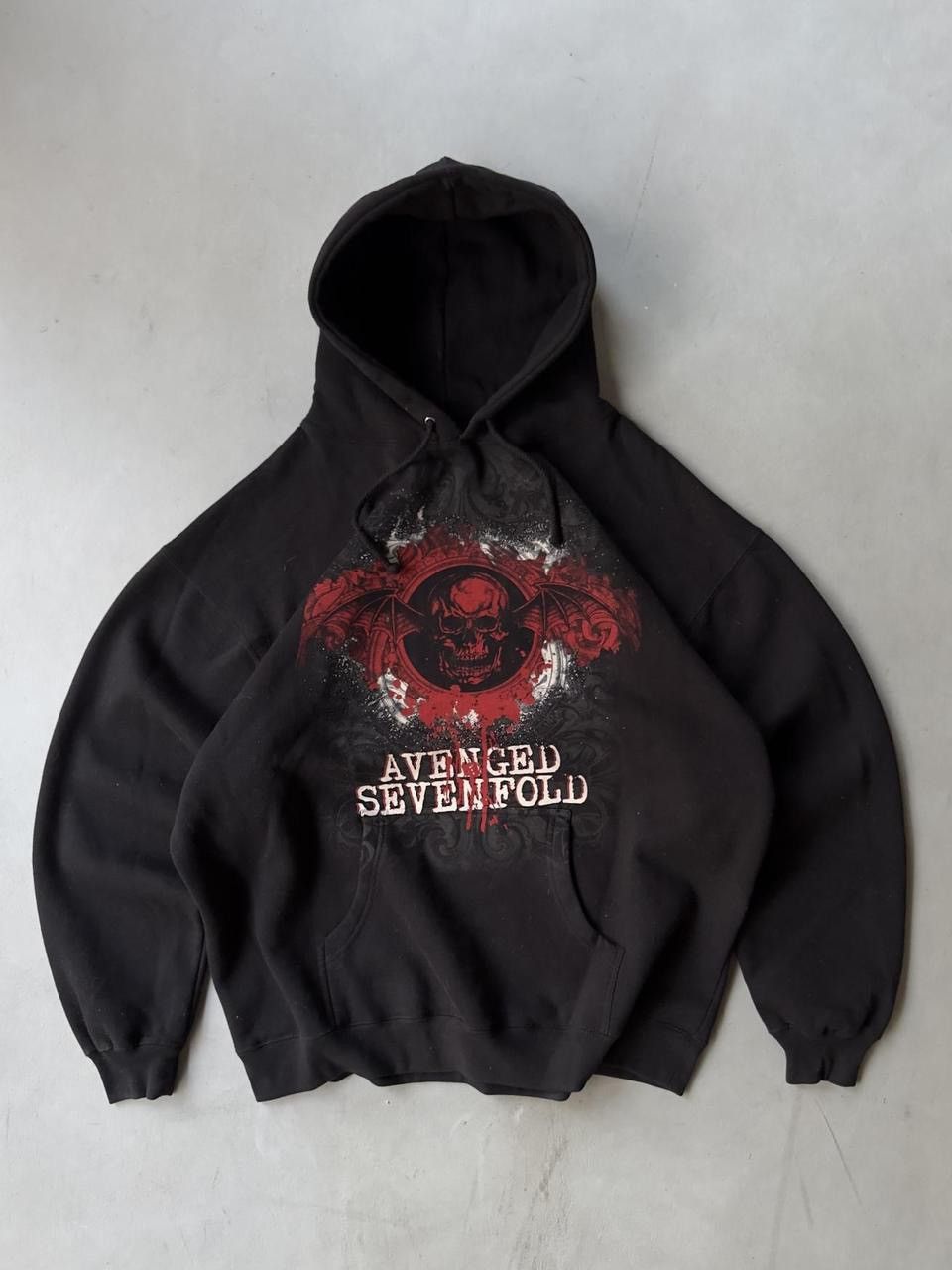Vintage Vintage Y2K Avenged Sevenfold Hoodie Skull Band Merch Size US XXL / EU 58 / 5 - 1 Thumbnail