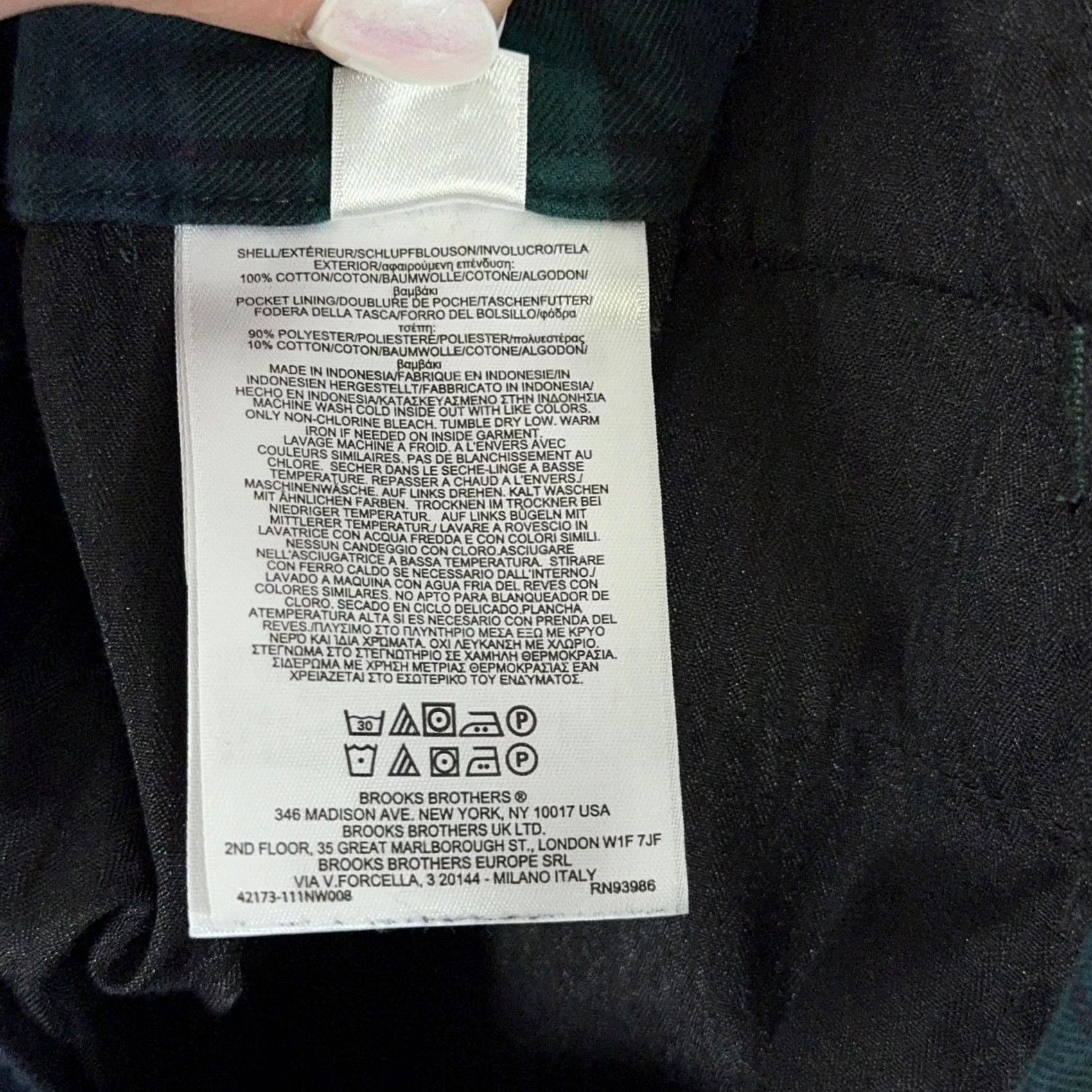 Brooks Brothers Brooks Brothers Clark Black Watch Plaid Pants Mens 33x32 Green Chino Flannel Size US 33 - 5 Thumbnail
