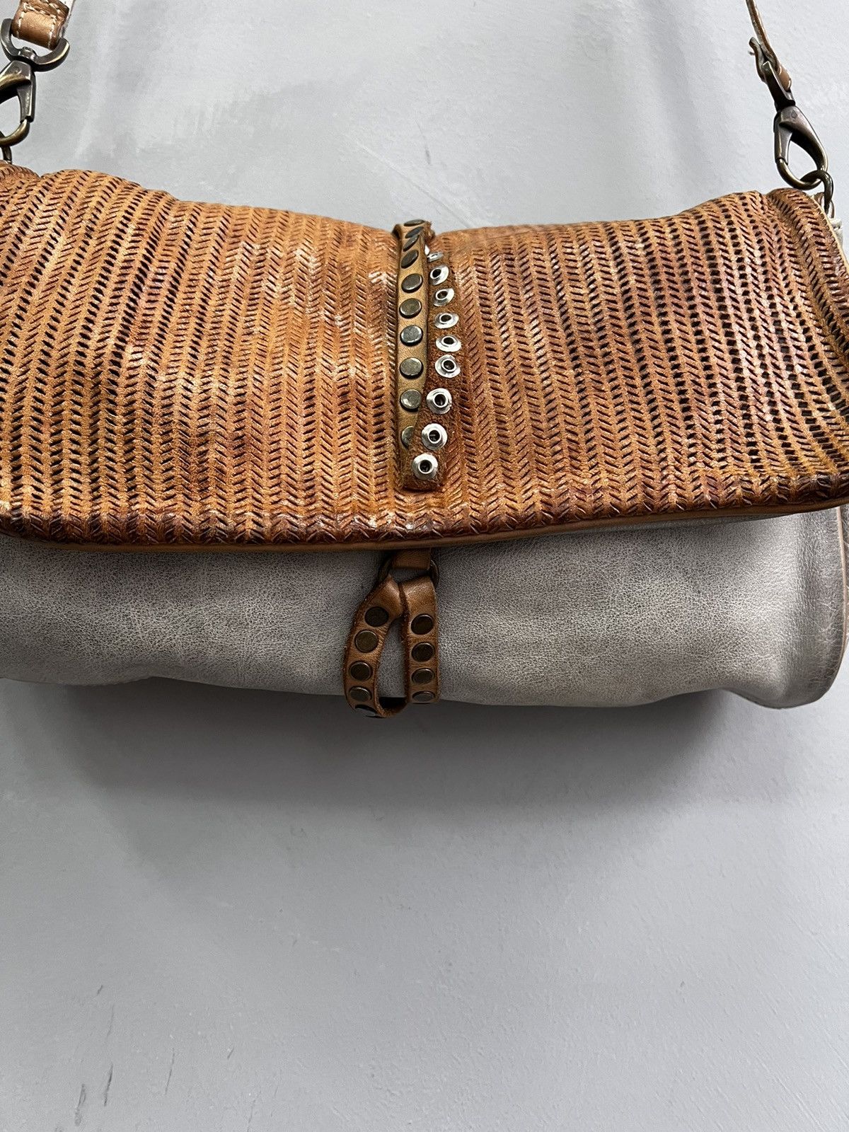 If Six Was Nine × Vintage VINTAGE ARCHIVE LEATHER METAL KAMRII STYLE MESSENGER BAG Size ONE SIZE - 6 Thumbnail