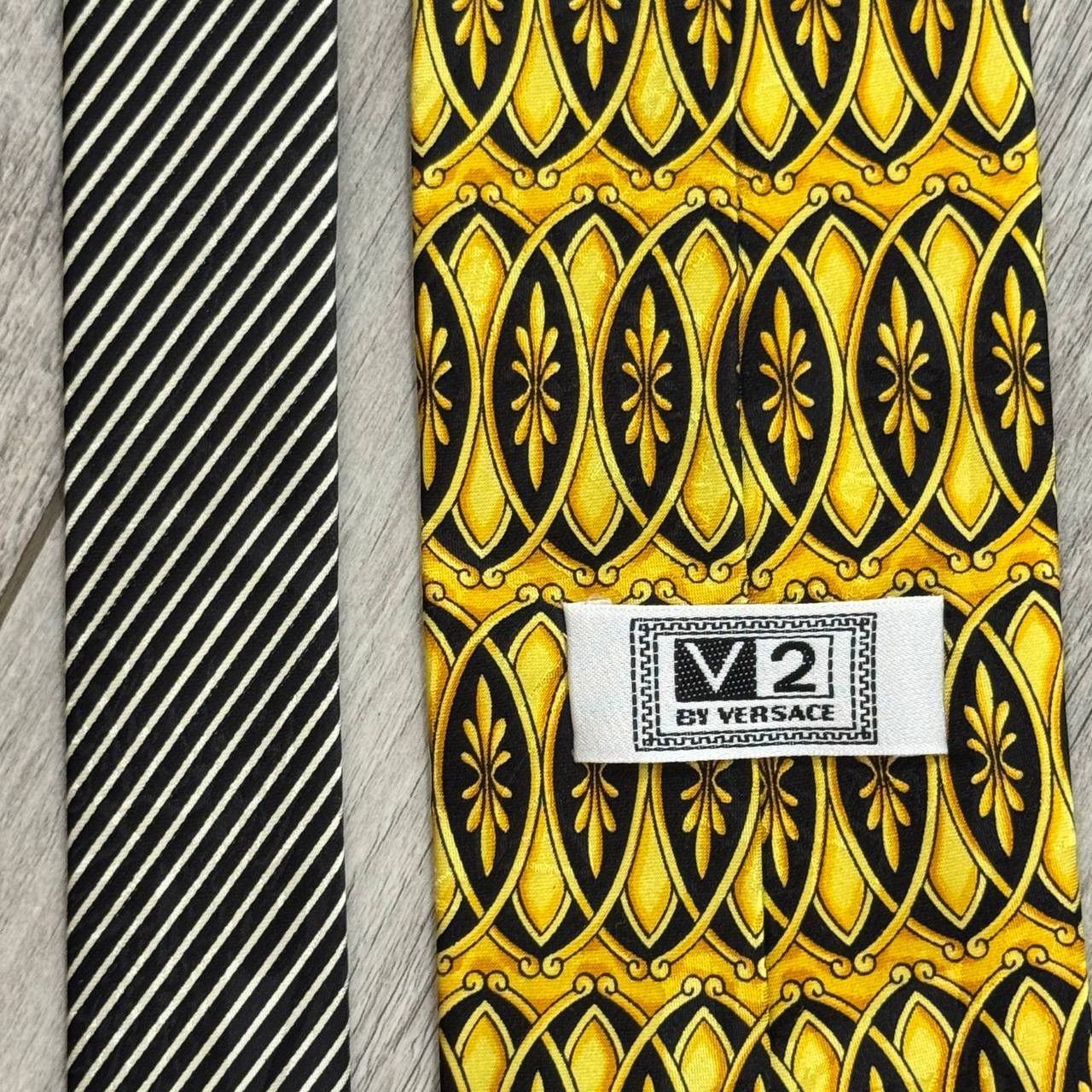 Versace Vintage Versace Barocco Print V2 Silk Tie Size ONE SIZE - 5 Thumbnail
