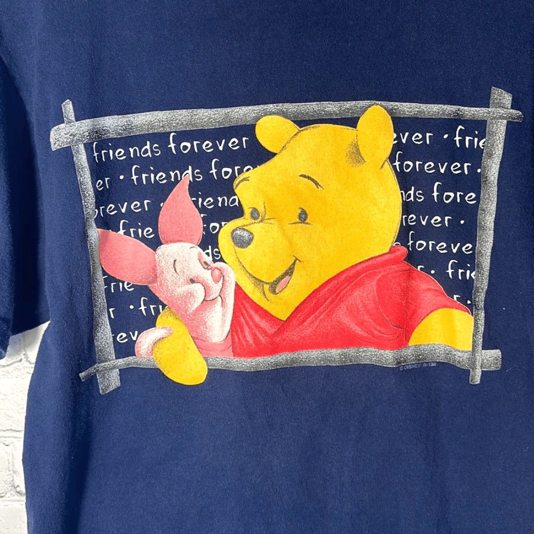 Disney VINTAGE 90s Winnie The Pooh Womens L Blue Short Sleeve Tshirt Crewneck Size L / US 10 / IT 46 - 5 Thumbnail