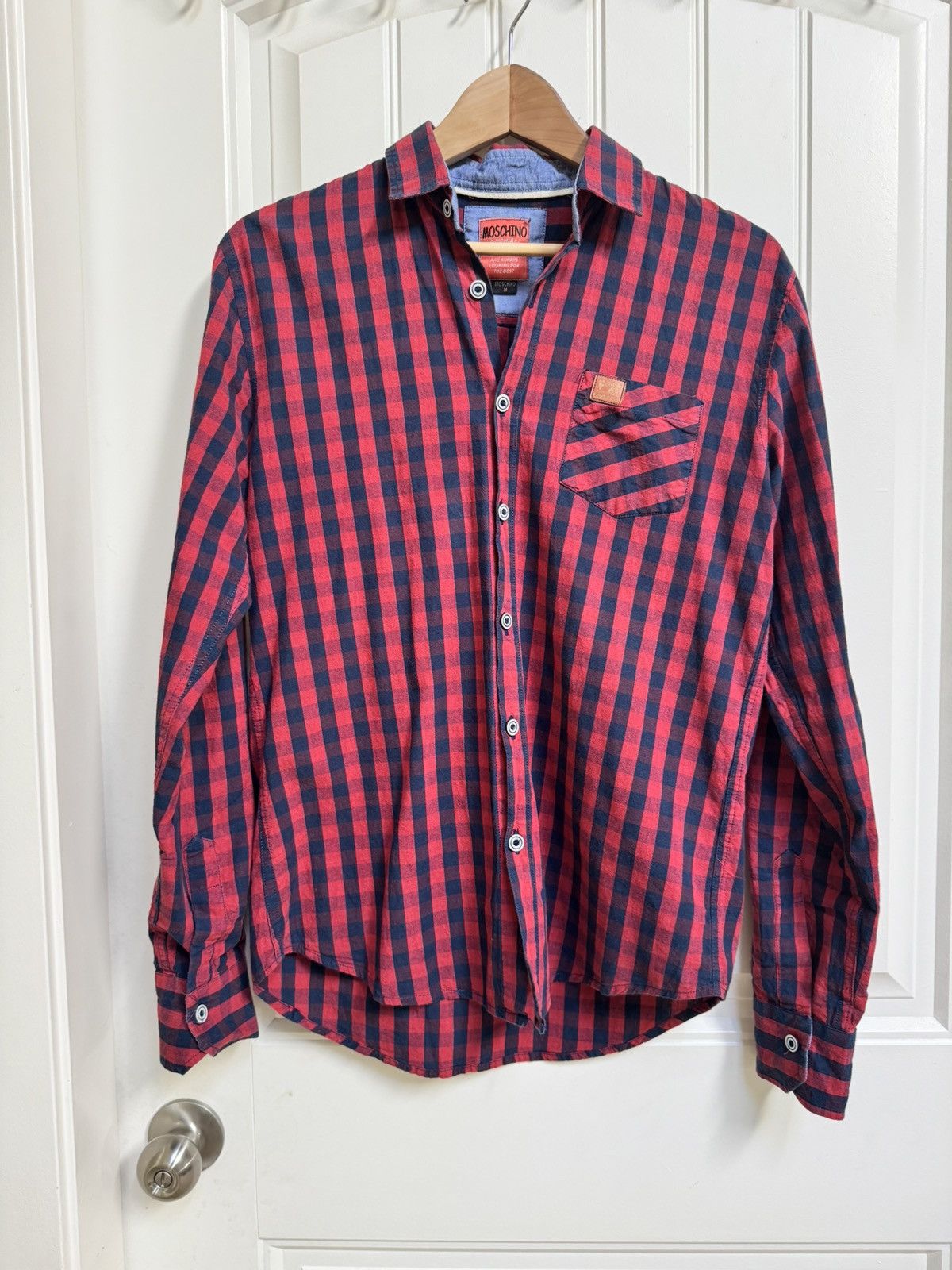 Moschino Moschino Red and Blue Gingham Button Up Shirt. Size M Size US M / EU 48-50 / 2 - 1 Thumbnail