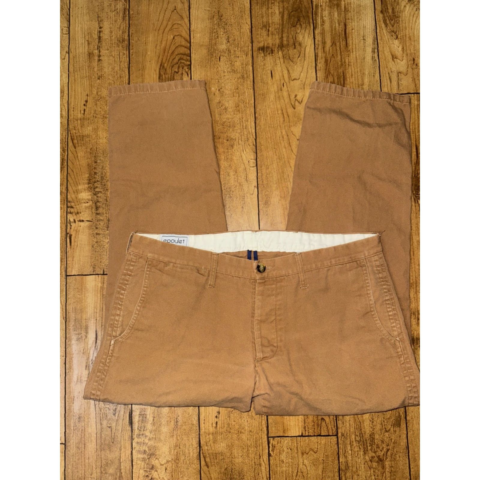 Epaulet VINTAGE Epaulet New York Canvas Pants Brown 37x30 Button Fly Made In USA Size US 37 - 2 Thumbnail
