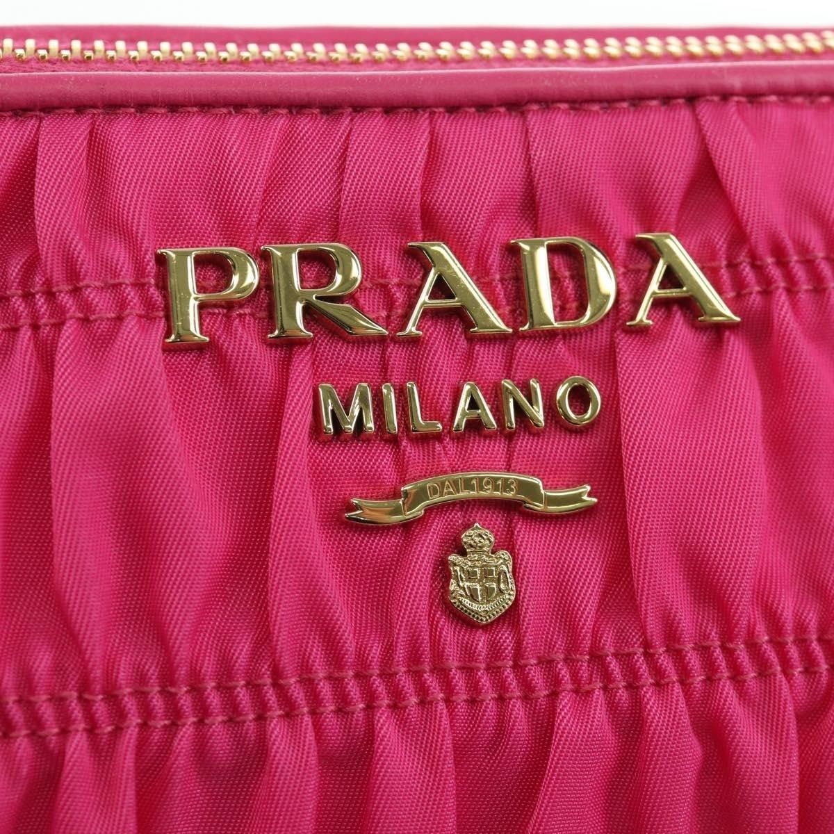 Prada Prada Nylon Chain Shoulder Bag Pink Size ONE SIZE - 2 Thumbnail