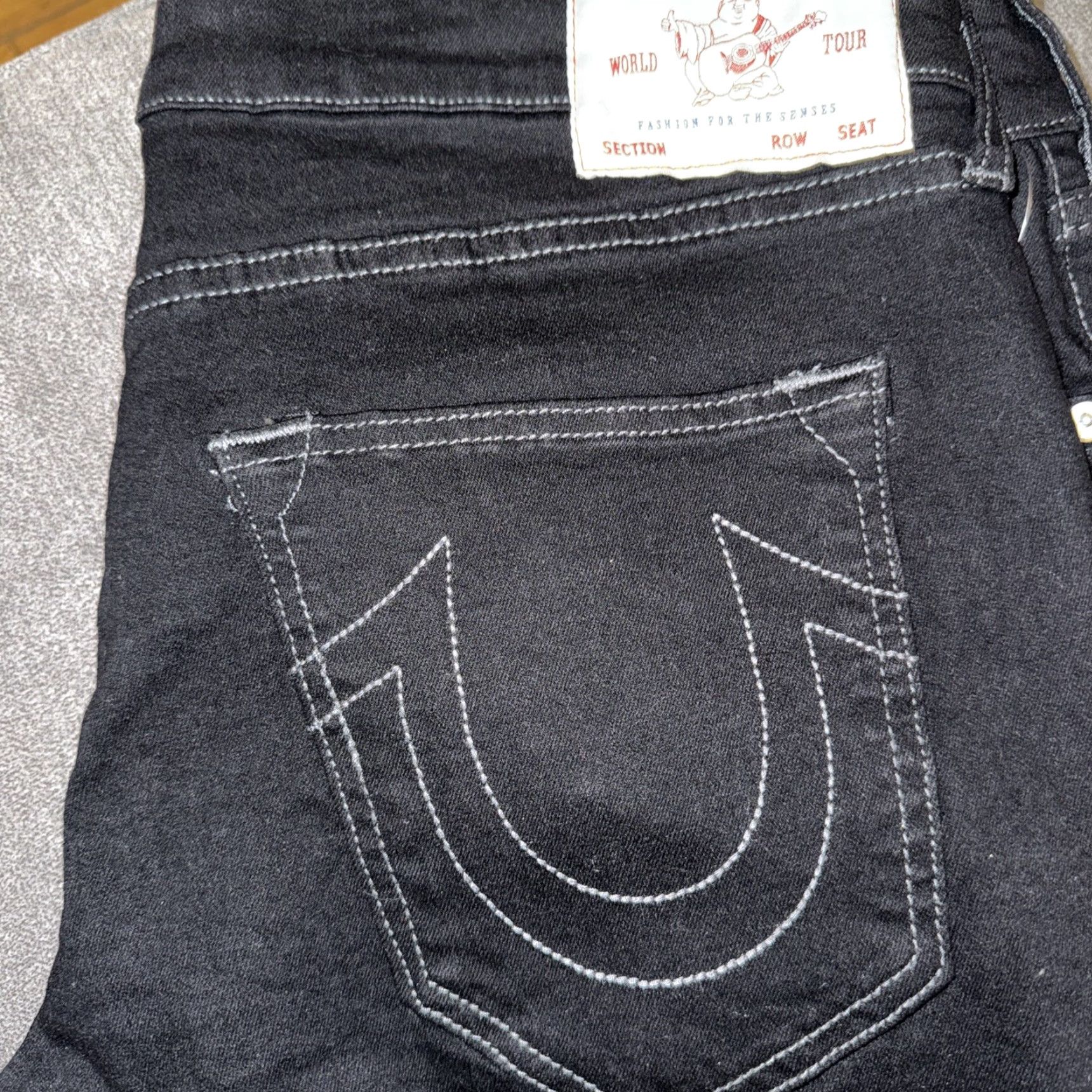 True Religion VINTAGE True Religion Denim Shorts Black 36W Mens Regular 36W Denim BNWT Size US 36 / EU 52 - 4 Thumbnail
