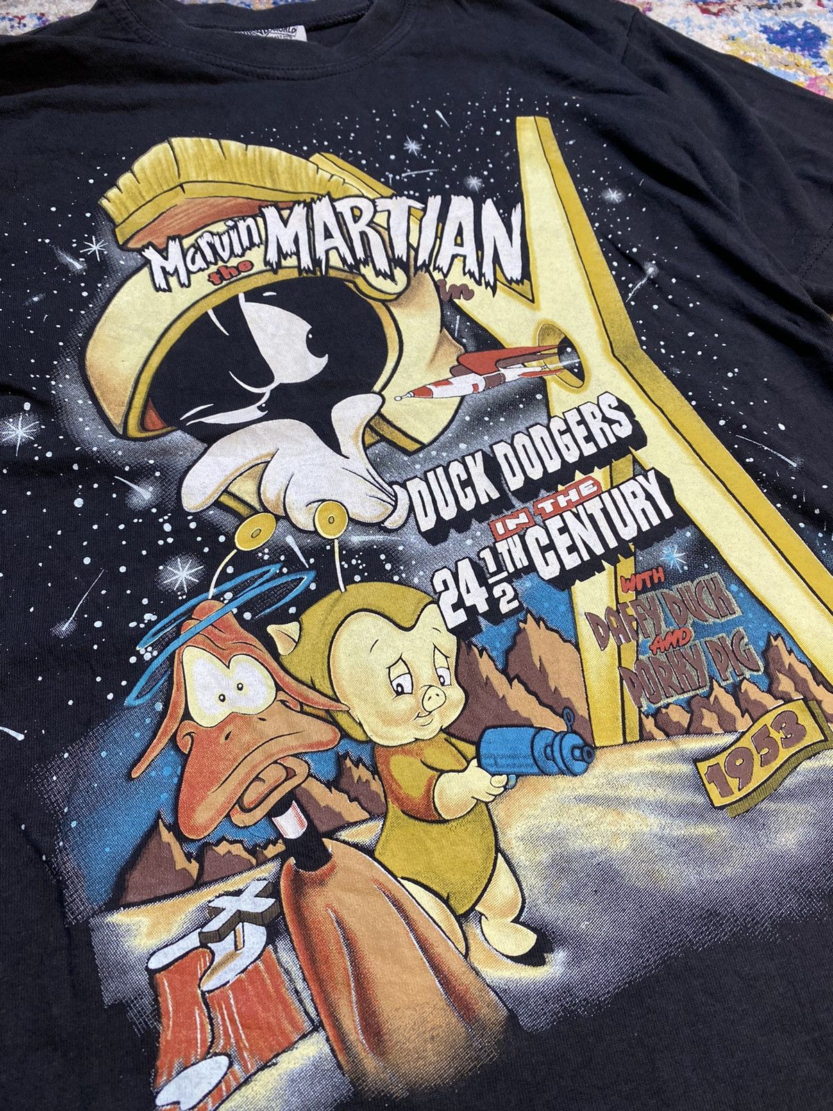 Vintage 1996 WB Movie World Duck Dodgers In The 24½th Century Size US S / EU 44-46 / 1 - 4 Thumbnail