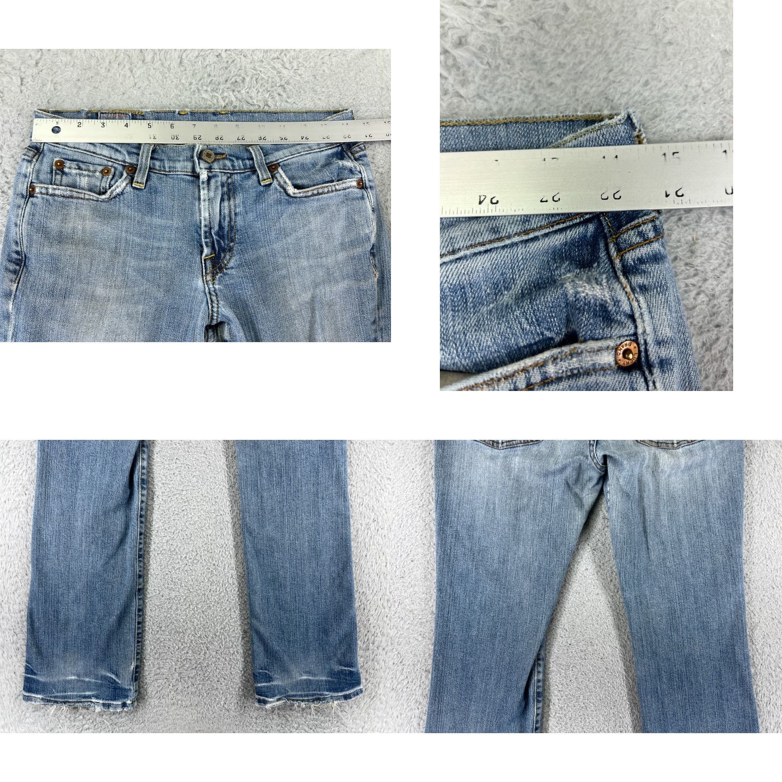 Lucky Brand VINTAGE Lucky Brand Jeans Womens Blue Denim 90s 27in Inseam Bootcut 30 Model Designer Size 26" / US 2 / IT 38 - 9 Thumbnail