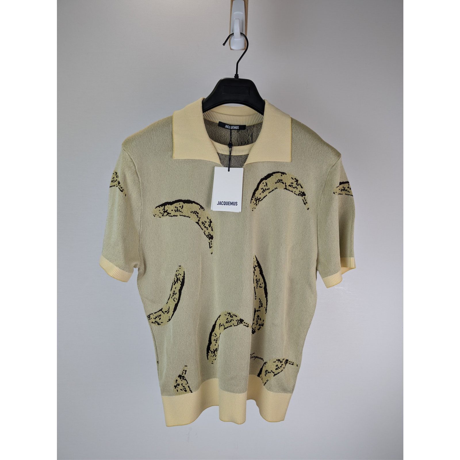 Jacquemus o1rshd1 Le Polo Marino Short-Sleeve Shirt in Banana Yellow Size US L / EU 52-54 / 3 - 8 Thumbnail