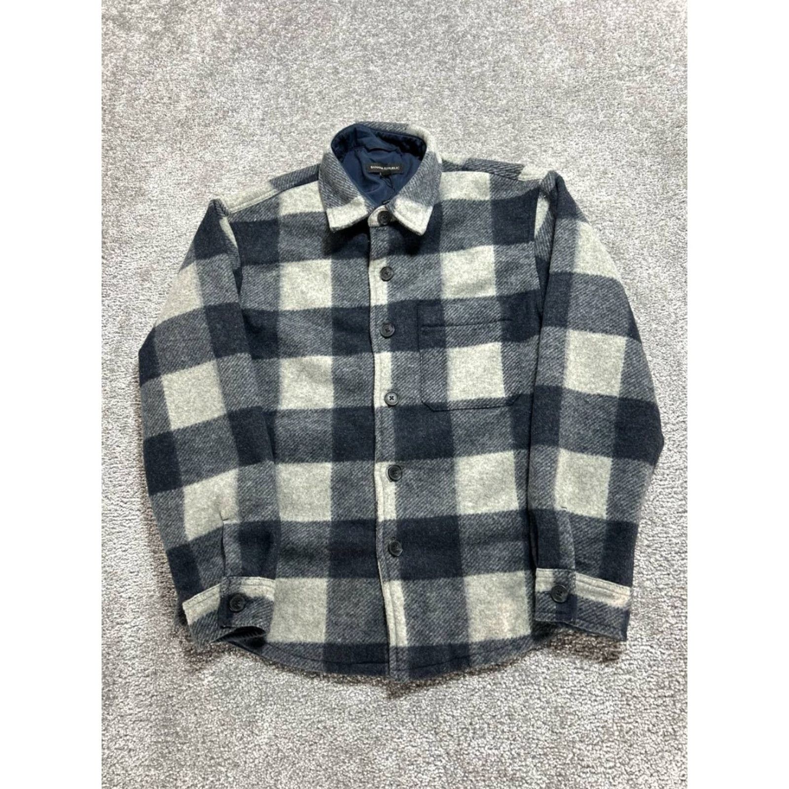 Banana Republic Banana Republic Shacket Mens Small Multicolor Plaid Flannel Lined Button Front Size US S / EU 44-46 / 1 - 2 Thumbnail