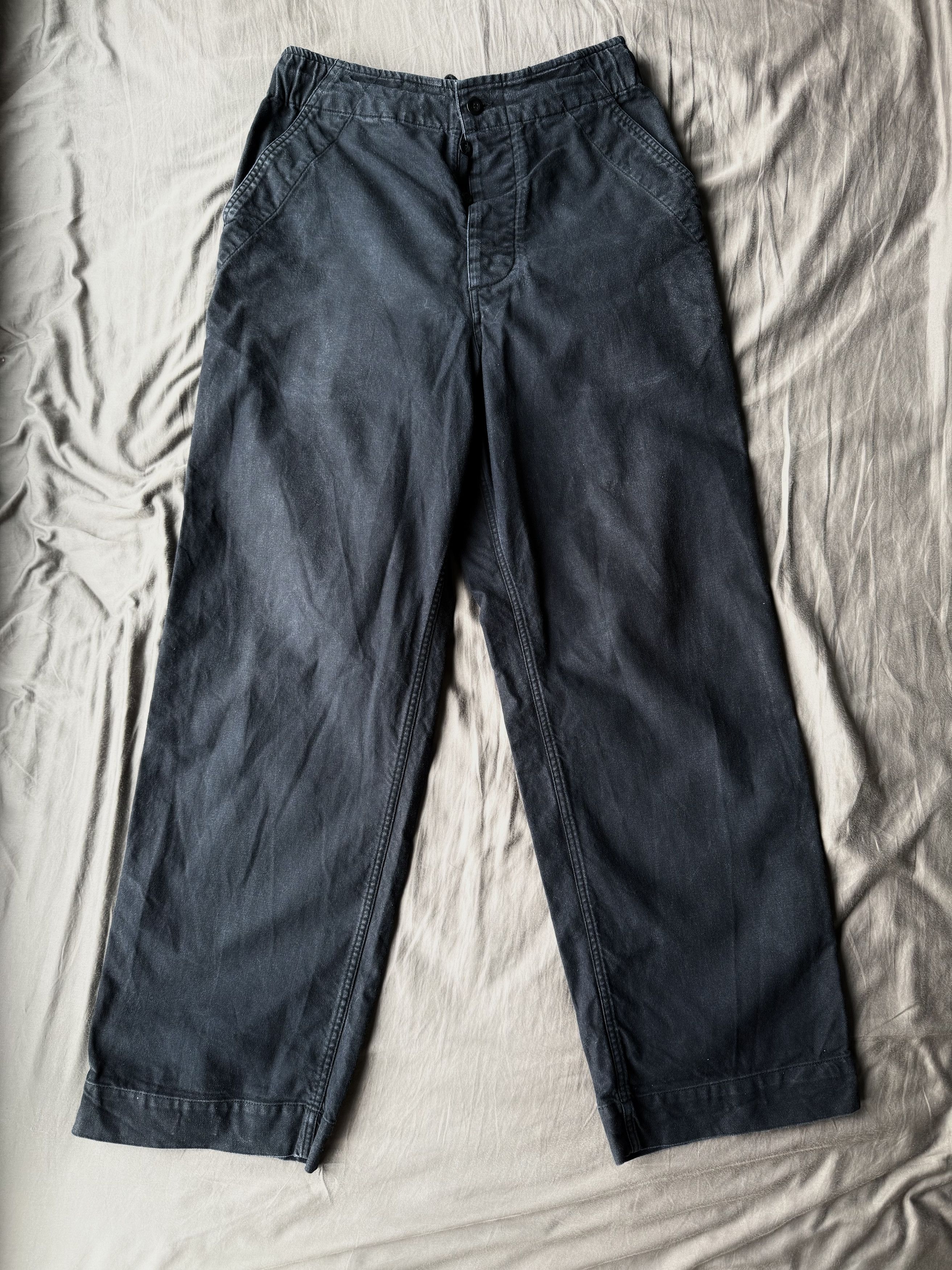 Margaret Howell MHL by Magaret Howell Navy Drawcord Trousers Size US 30 / EU 46 - 5 Thumbnail