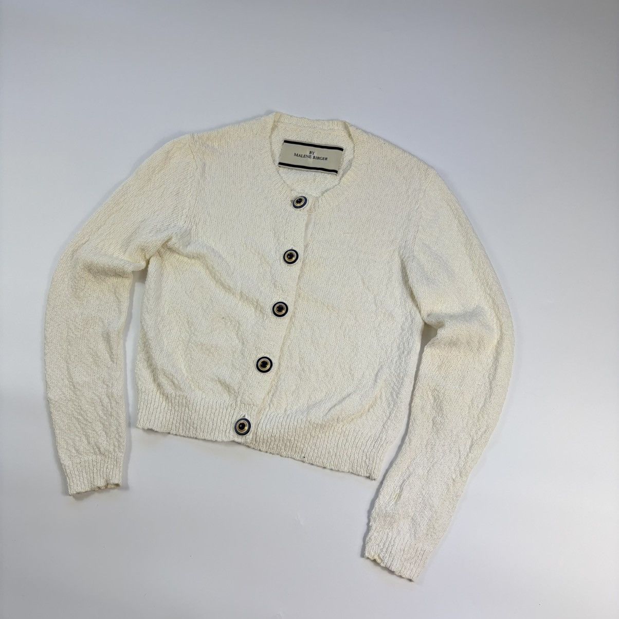 By Malene Birger By Malene Birger White Knit Cardigan Luxury Old Money M Size M / US 6-8 / IT 42-44 - 3 Thumbnail