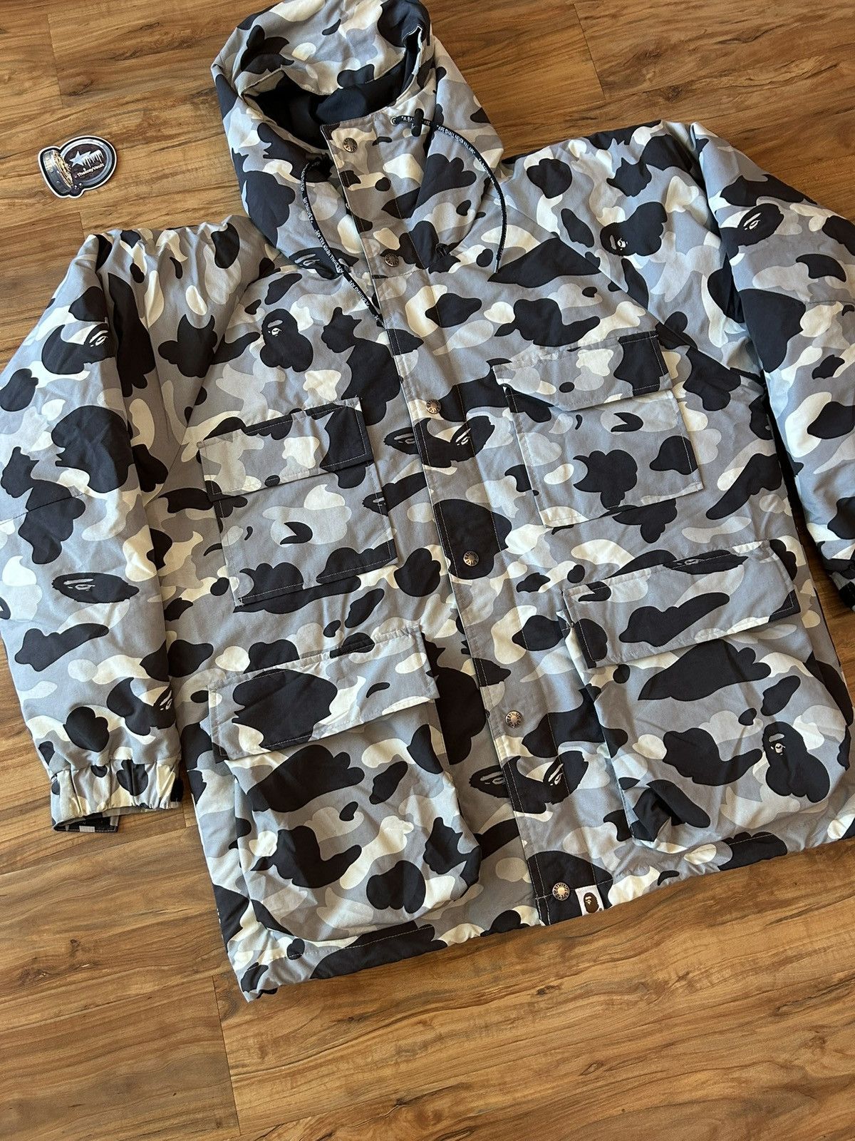 Bape OG Bape Snow Camo Snowboard Jacket Size US L / EU 52-54 / 3 - 3 Thumbnail