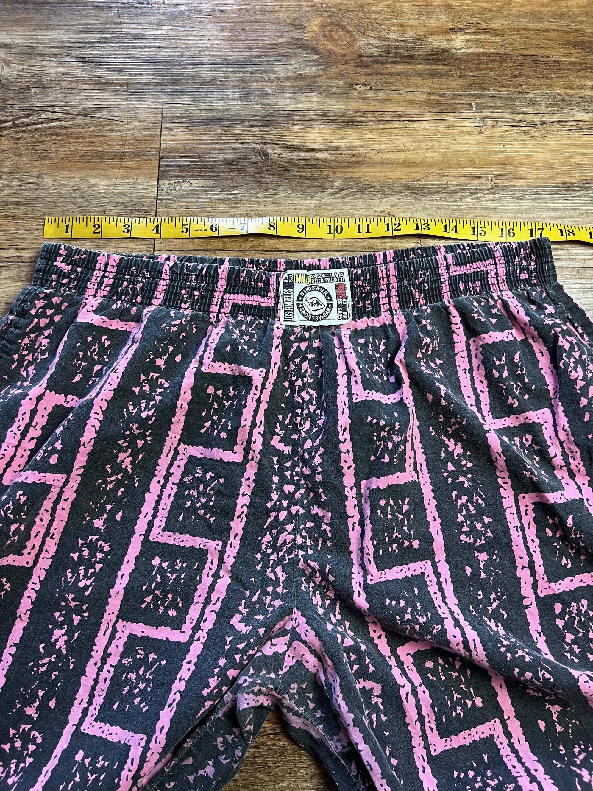 Vintage Vintage 1980's Dinosaur Sportswear Pink Parachute Pants Size US 35 - 6 Thumbnail