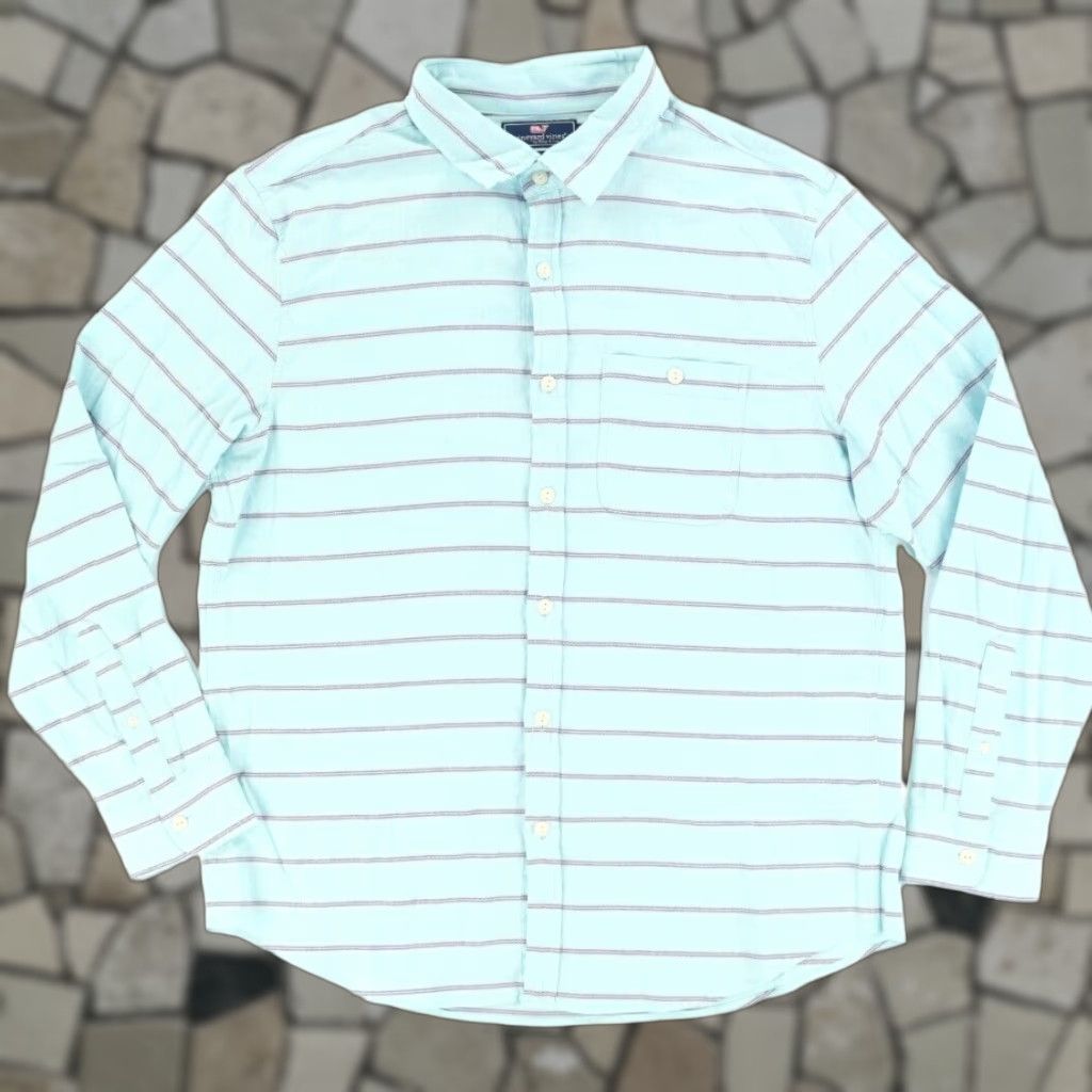 Vineyard Vines VINEYARD VINES Slim Longshore Button Up Shirt Beachcomber Blue Men's L Size US L / EU 52-54 / 3 - 1 Thumbnail