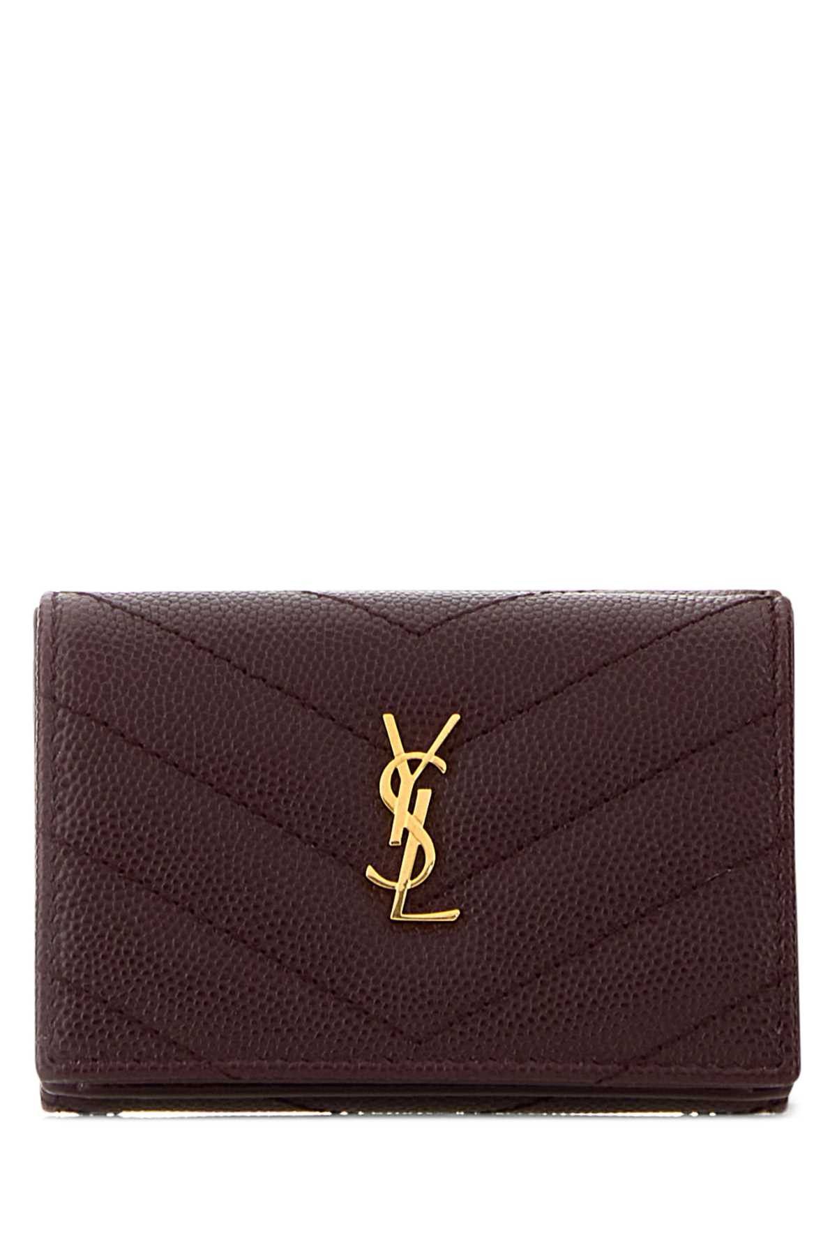 Saint Laurent Paris Plum Leather Wallet Size ONE SIZE - 1 Thumbnail
