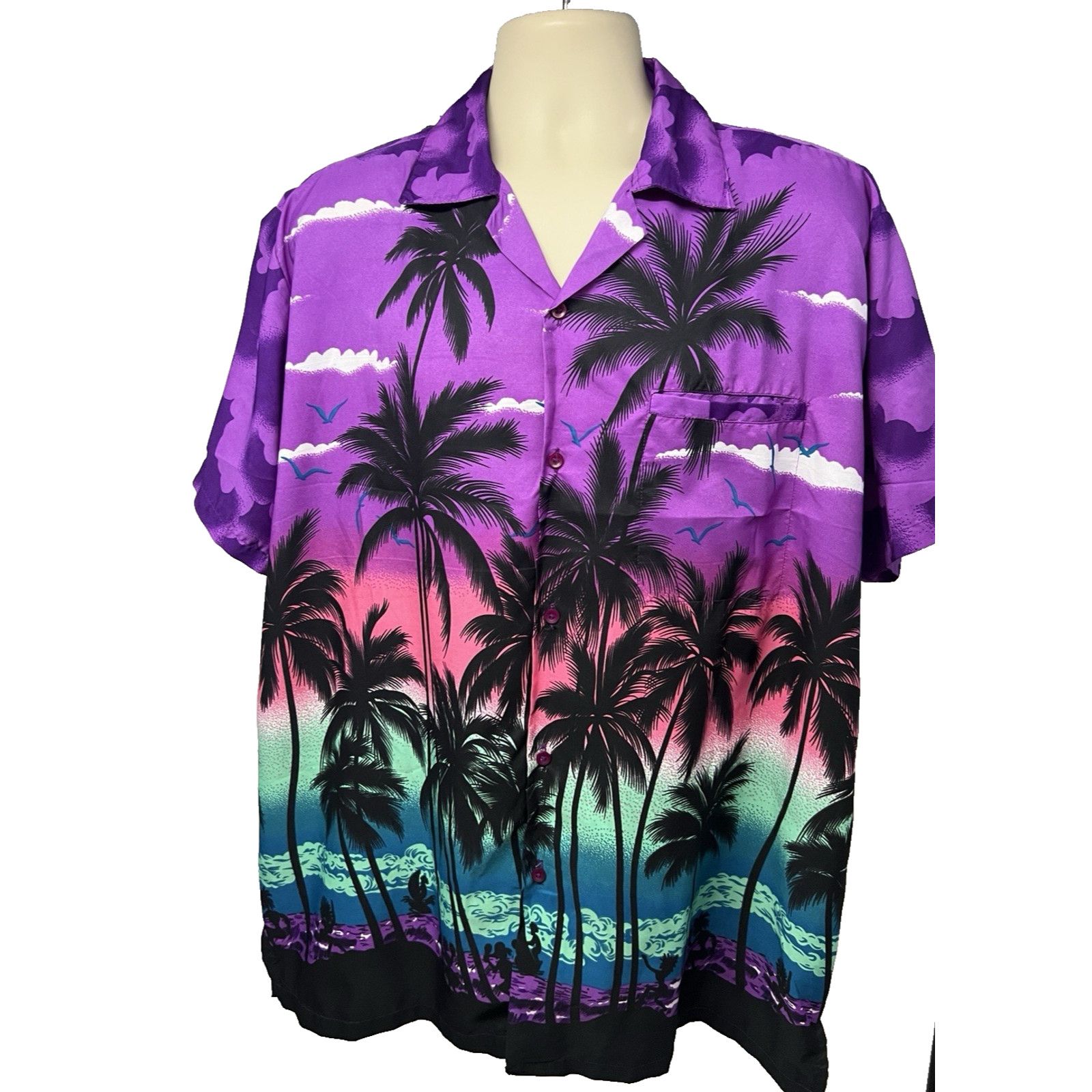 Other Hawaiian Tropical Button Up Shirt Large Welt Pocket Relaxed Size US L / EU 52-54 / 3 - 1 Thumbnail