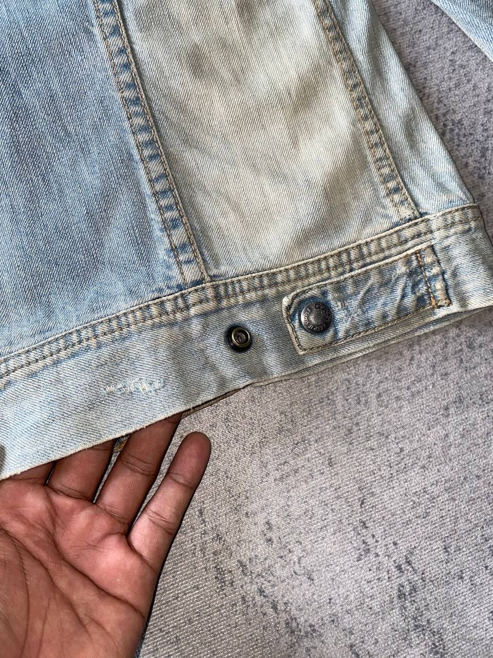 GAS GAS Distressed Denim Biker Jacket Size US M / EU 48-50 / 2 - 12 Thumbnail