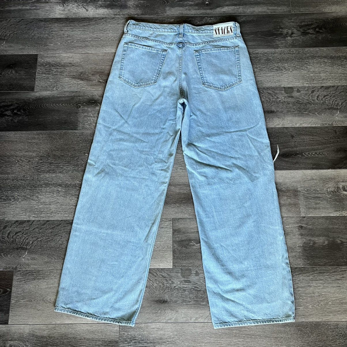 MOTHER Mother Snacks The Fun Dip Puddle Lots of Nibbles Denim Jeans Size 31" - 2 Thumbnail