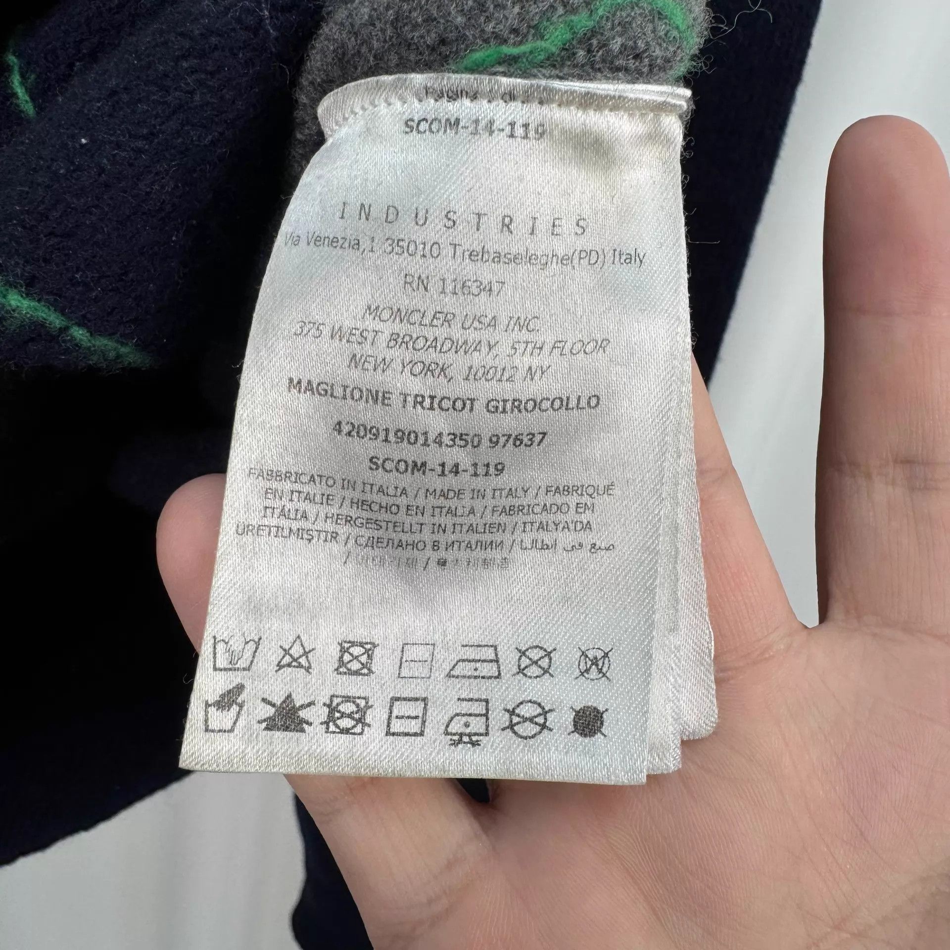 Moncler Moncler Embroidered-Logo Diamond-Knit Sweater L 98New Size L / US 10 / IT 46 - 6 Thumbnail
