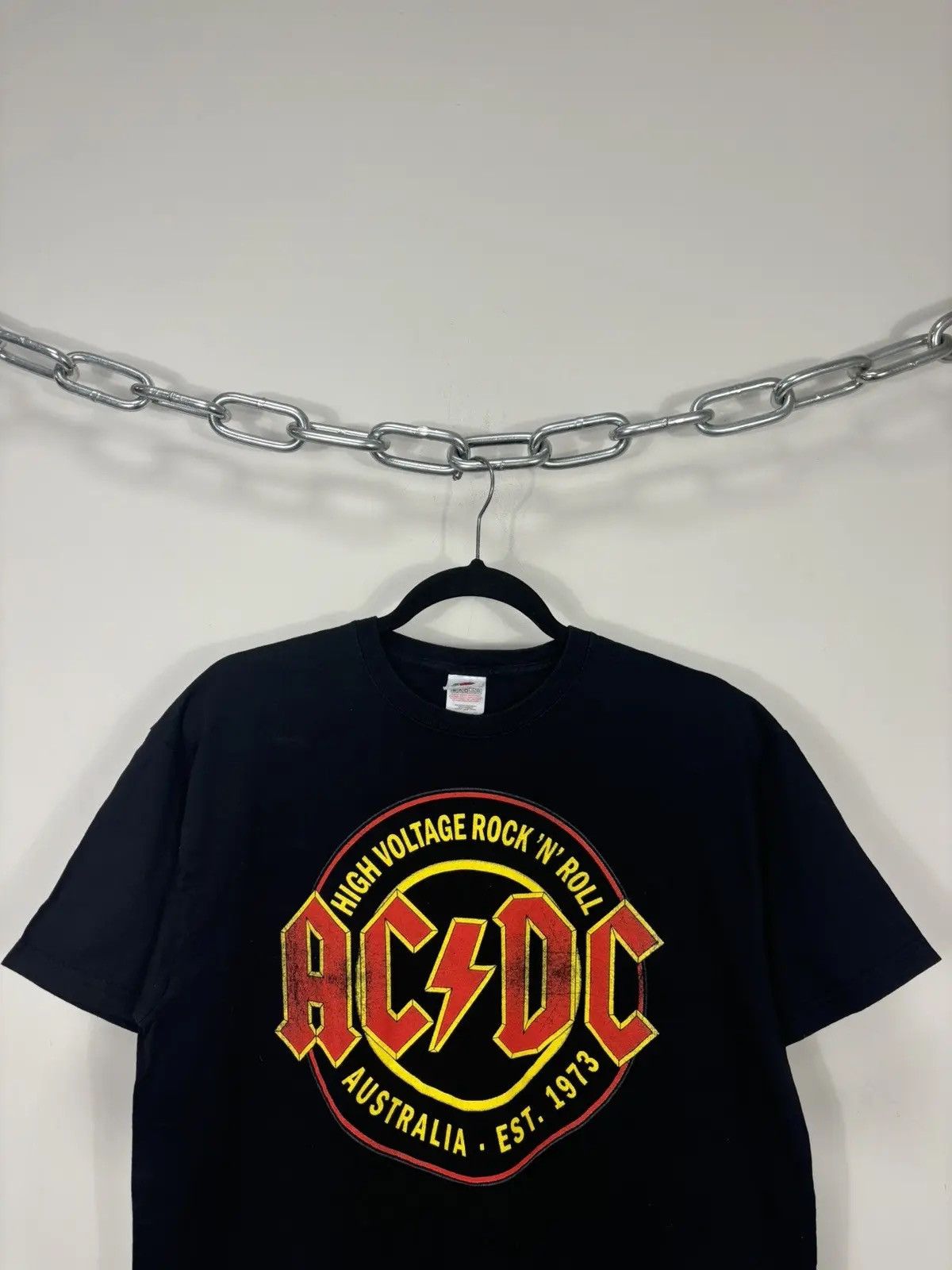 Band Tees × Vintage Vintage AC/DC Big Logo Y2K Black Band Rock T-Shirt Tee Size US L / EU 52-54 / 3 - 2 Thumbnail
