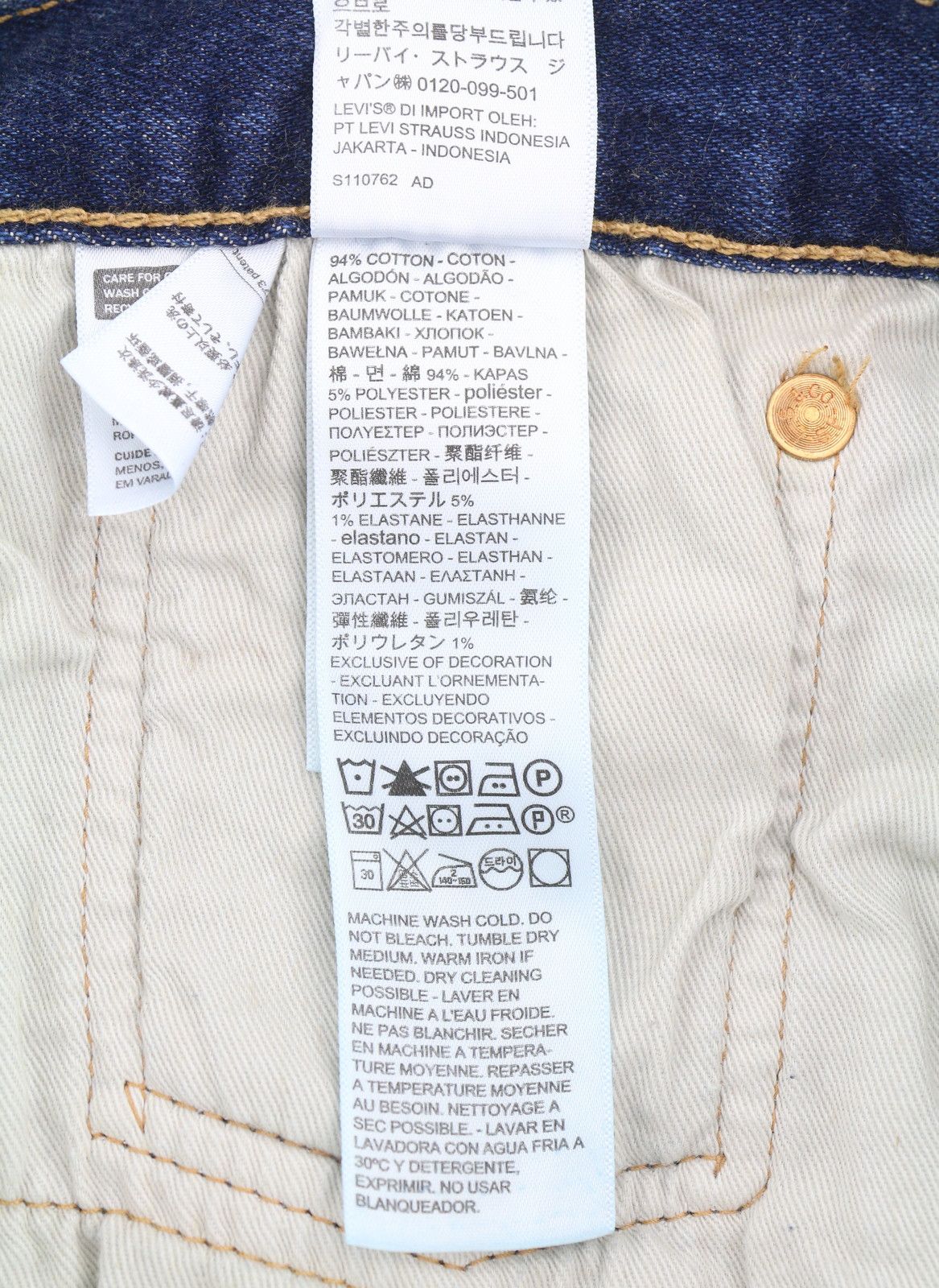 Levi's 501 W38/L32 Straight Stretch Big E Blue Jeans 87066 Size US 38 / EU 54 - 10 Thumbnail
