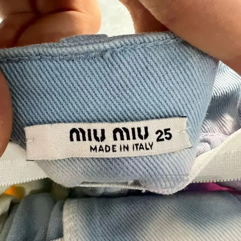 Miu Miu Miu Miu Multi-Color Cotton Summer Shorts . Size 28" / US 6 / IT 42 - 3 Thumbnail