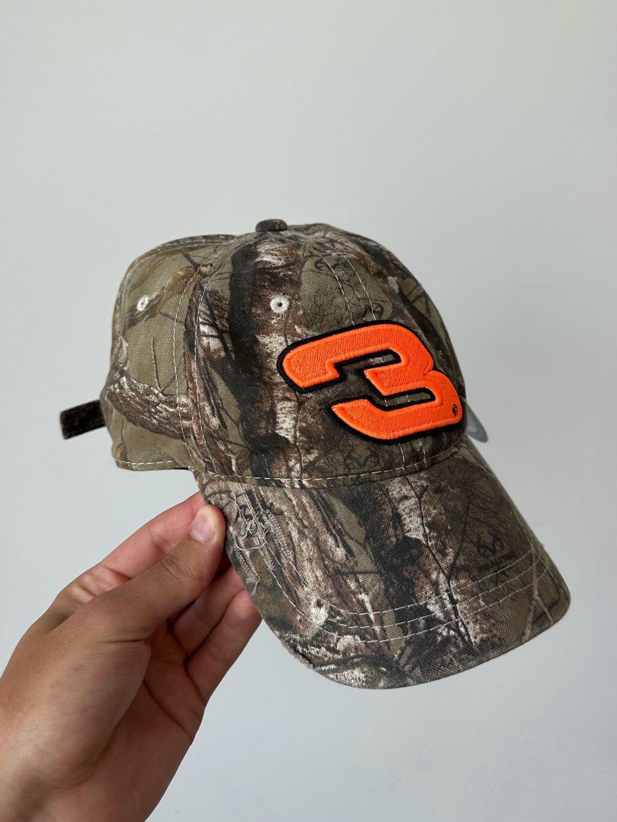 NWT Realtree x Nascar #3 Logo Racing Distressed Camo Cap Hat