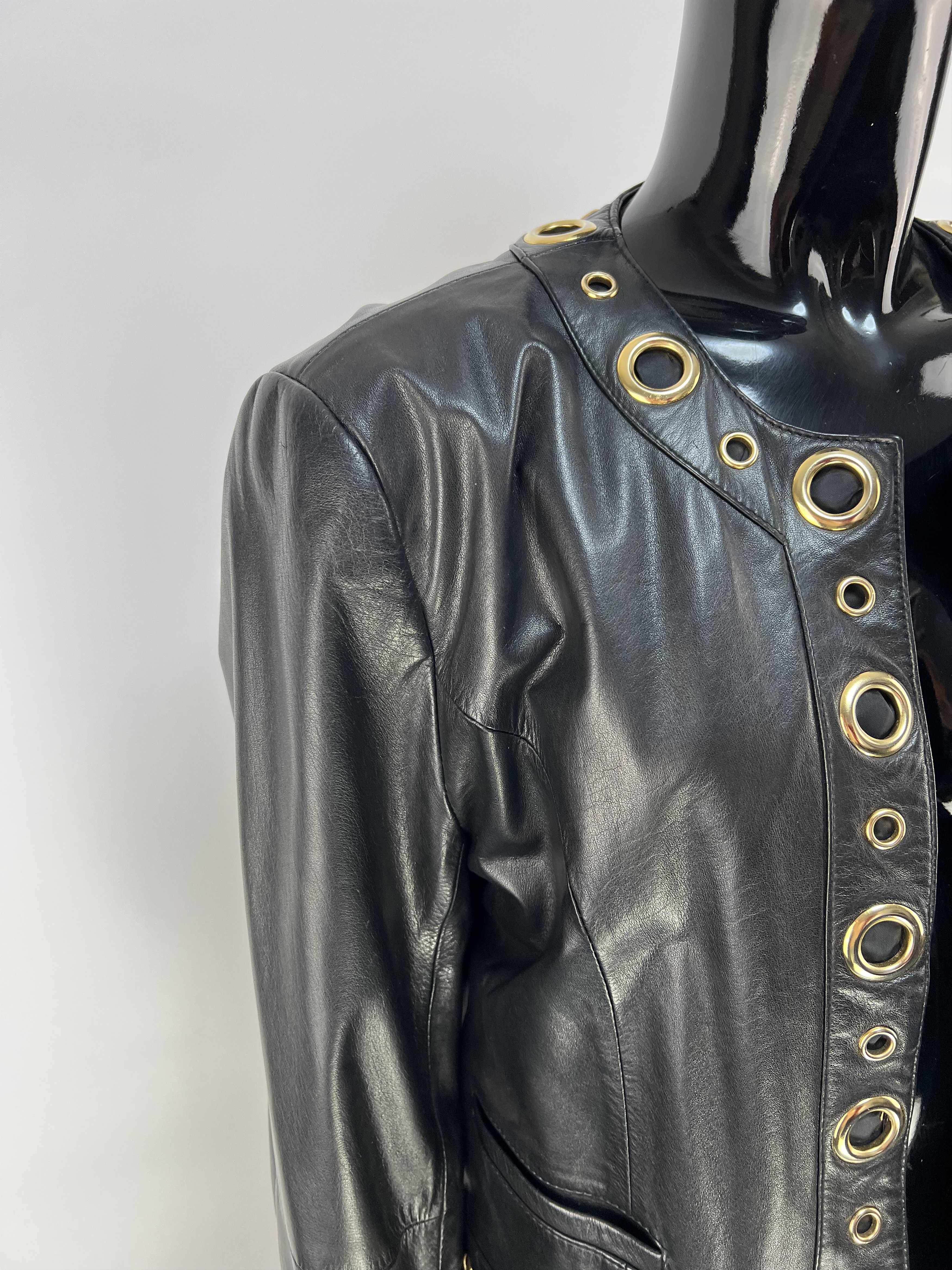 Vintage 80s Rare Vintage Dino’z Women’s Leather Jacket Size IT 44 Size M / US 6-8 / IT 42-44 - 4 Thumbnail