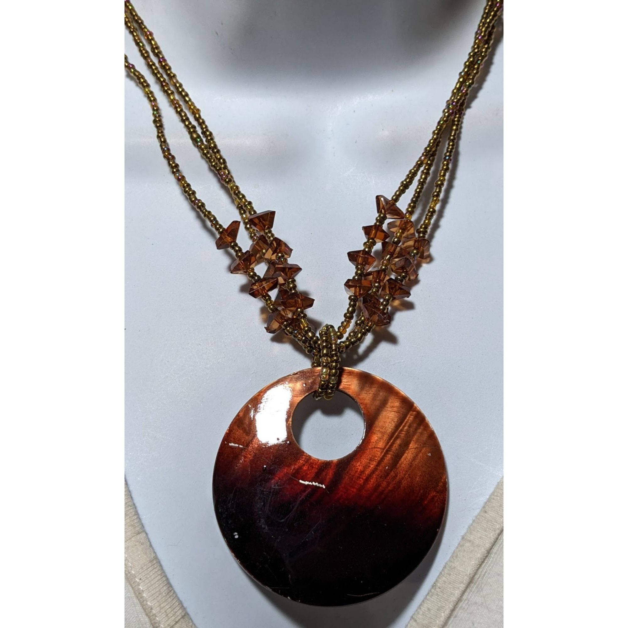 Other Mermaidcore Brown Beaded Shell Pendant Necklace Size ONE SIZE - 7 Thumbnail
