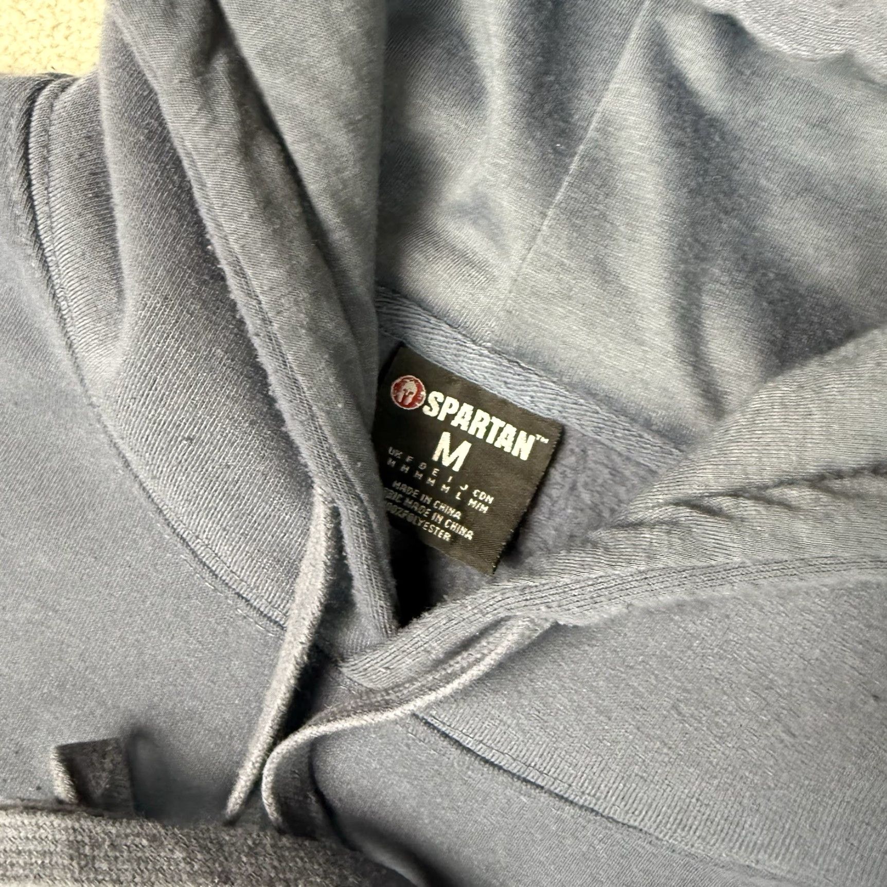 Vintage Spartan Hoodie Mens M Blue Pullover Sweatshirt Trifecta Logo Zipper Hooded Outdoor Workout Rare Size US M / EU 48-50 / 2 - 7 Thumbnail