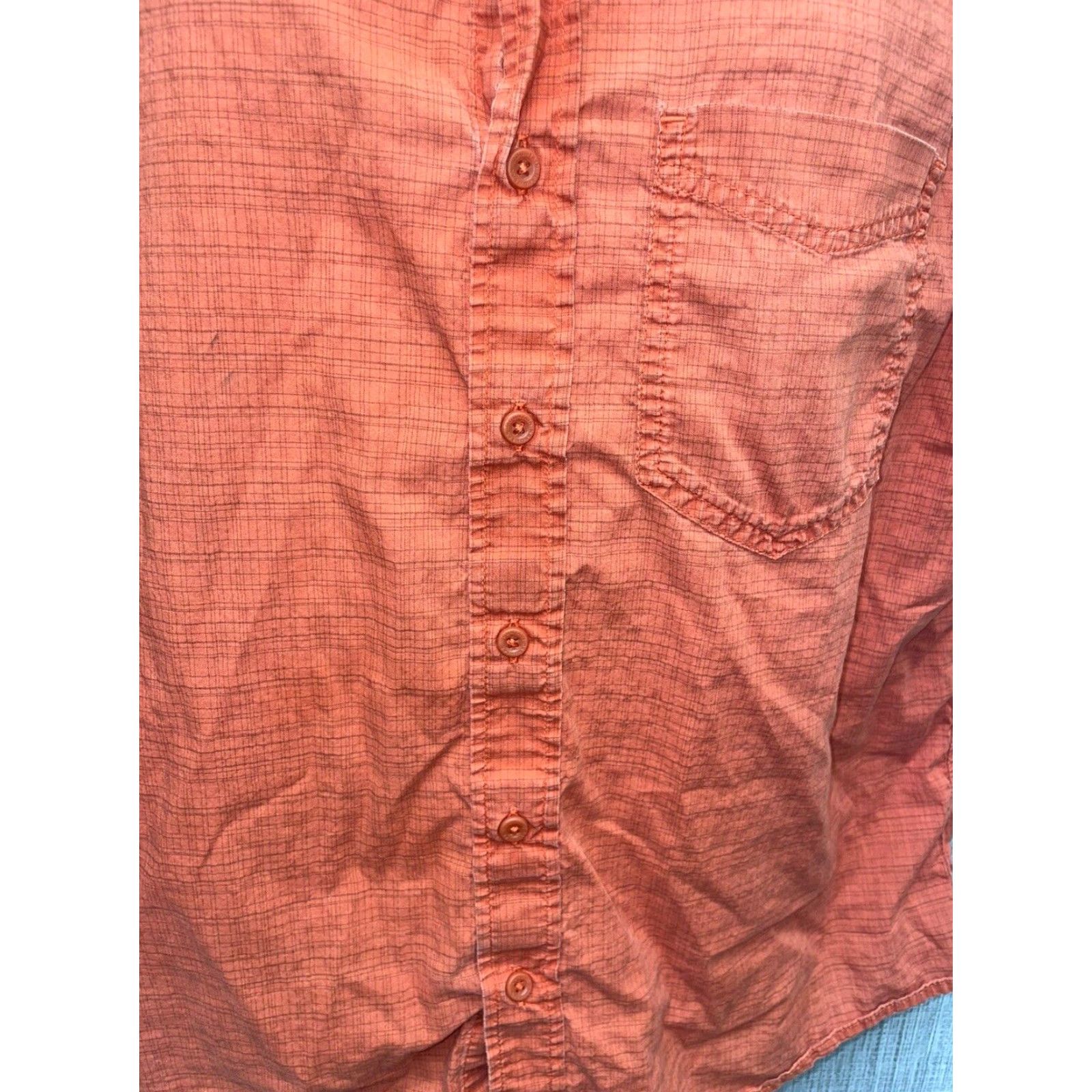 Mountain Hardwear VINTAGE Mountain Hardwear Button-Down Shirt Mens L Orange Short Sleeve Shirt Mens L Orange Mountain Hardwear Shirt (adjust if not vintage) Size US L / EU 52-54 / 3 - 3 Thumbnail