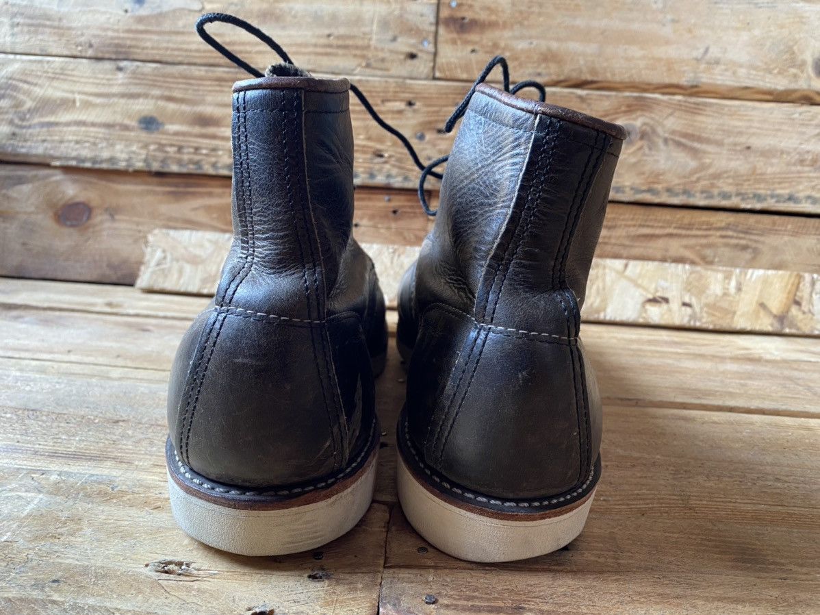 Red Wing Redwing moc-toe charcoal rough leather boots sz12D Size US 12 / EU 45 - 7 Thumbnail