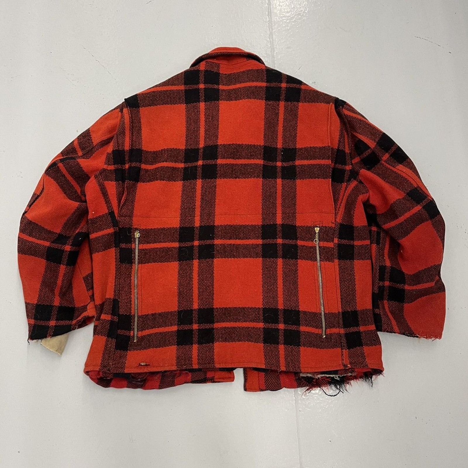 Other Vintage 40s Sportclad Red/Black Buffalo Check Wool Coat Size US XXL / EU 58 / 5 - 5 Thumbnail
