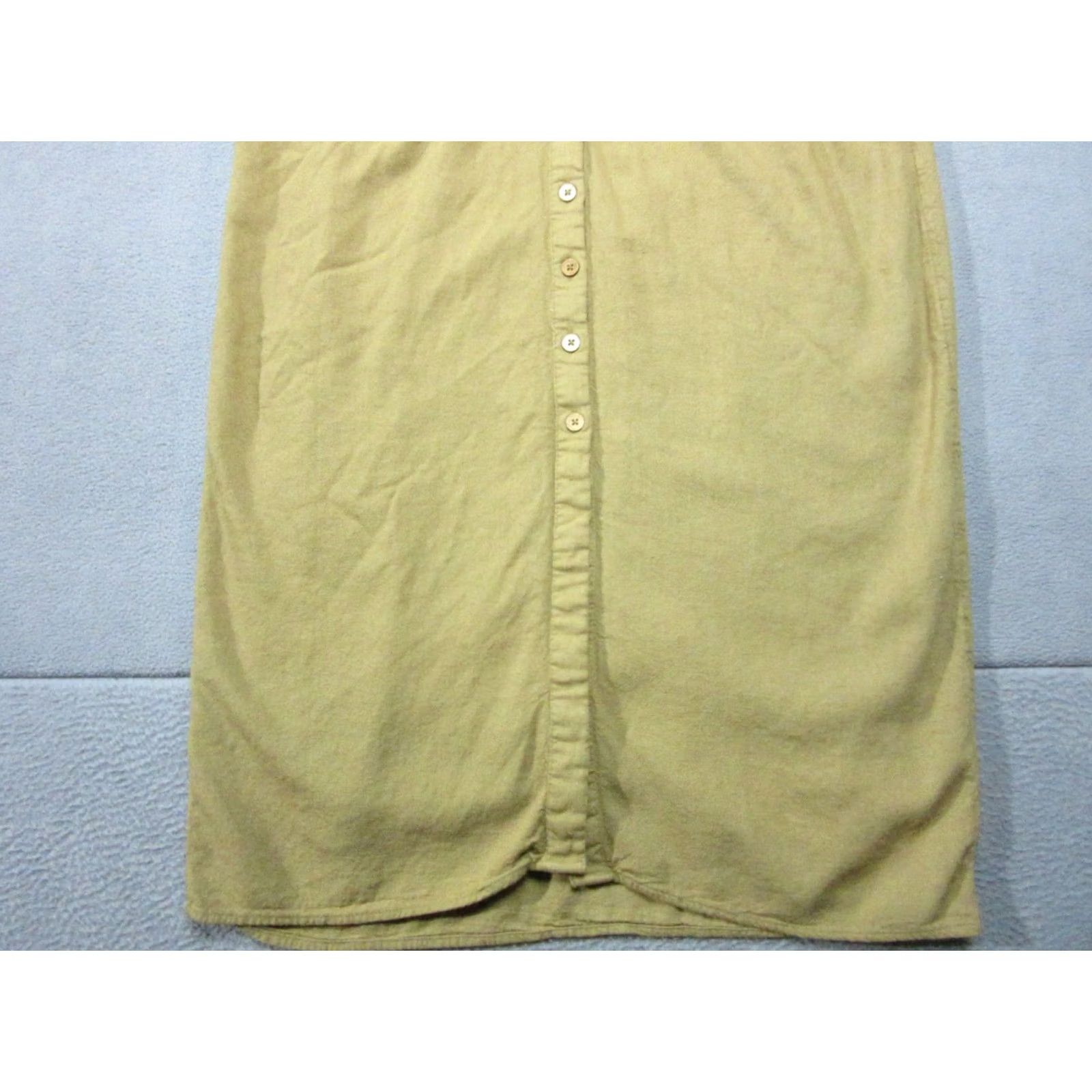 Free People Free People Dress Womens Medium Green Maxi Button Front Tie Waist Short Sleeve Size 32" / US 10 / IT 46 - 2 Thumbnail