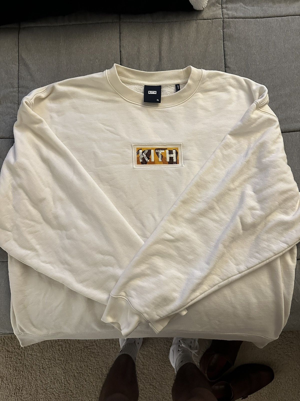image of Kith “Foster Sakyiamah” Crew Neck in Cream, Men's (Size XL)