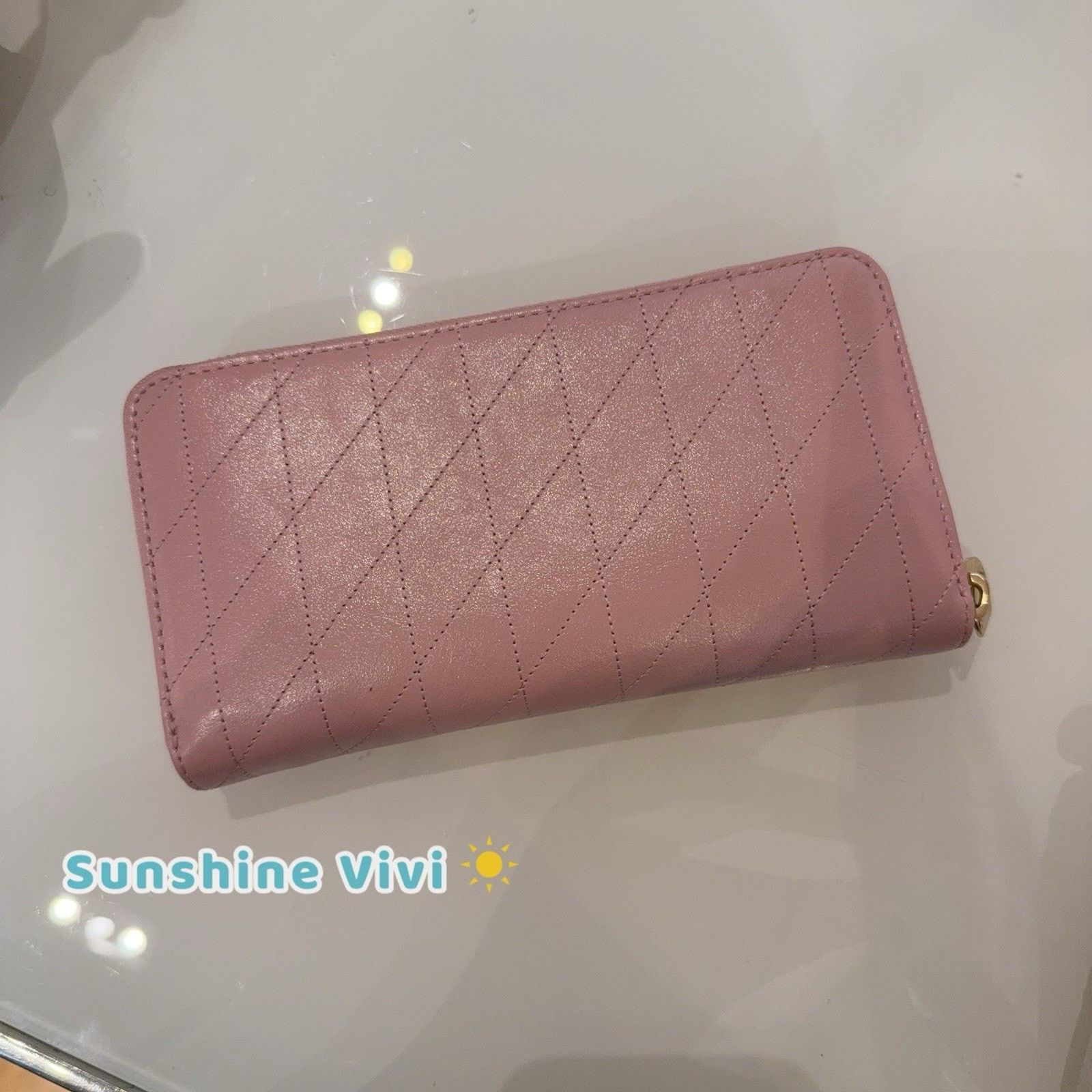 Coach NWT COACH Long Zip Around Wallet Quilting Carnation CEL63 Size ONE SIZE - 3 Thumbnail