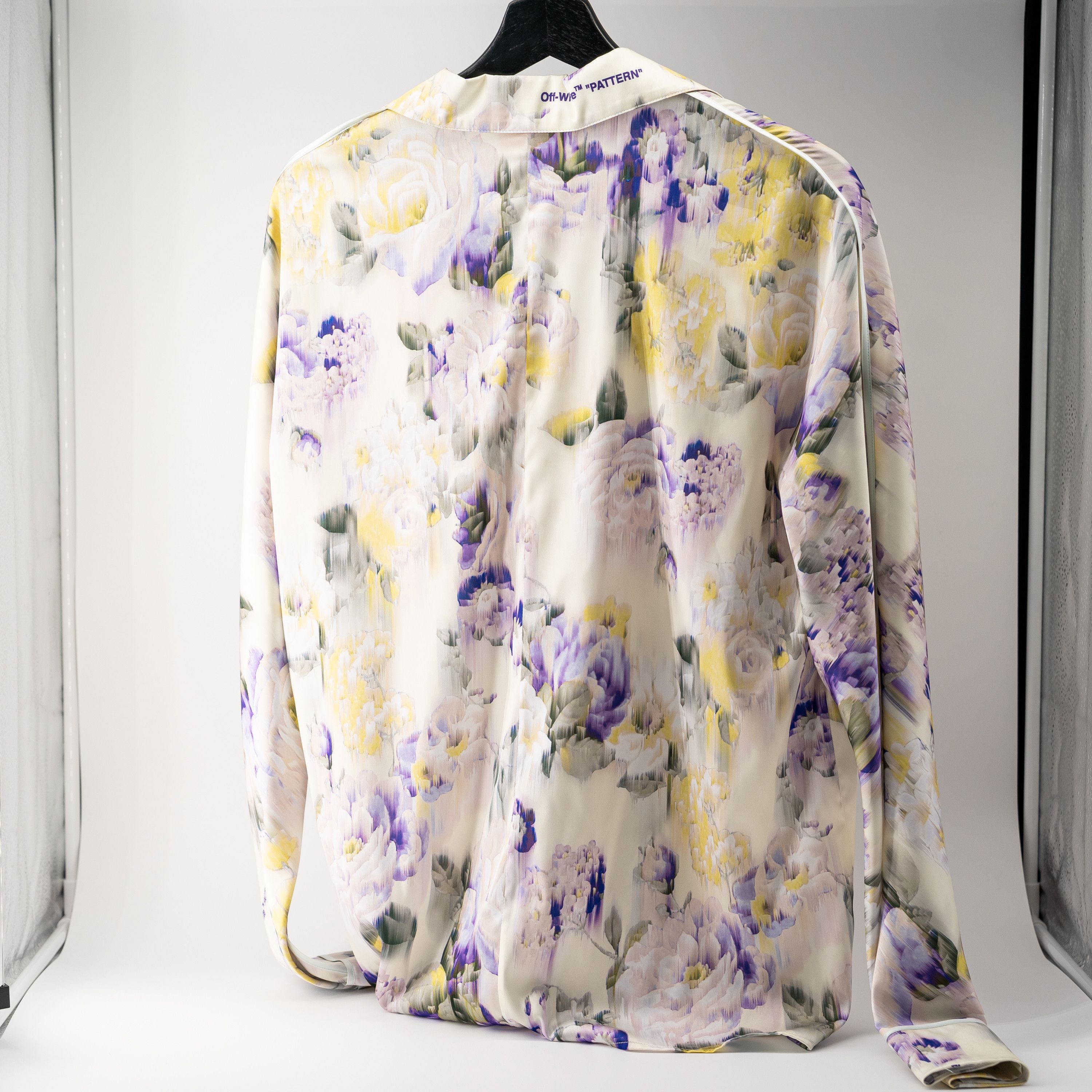 Off-White size M Off-White Satin Floral Print Shirt Pajama us 6 IT 42 Size M / US 6-8 / IT 42-44 - 6 Thumbnail