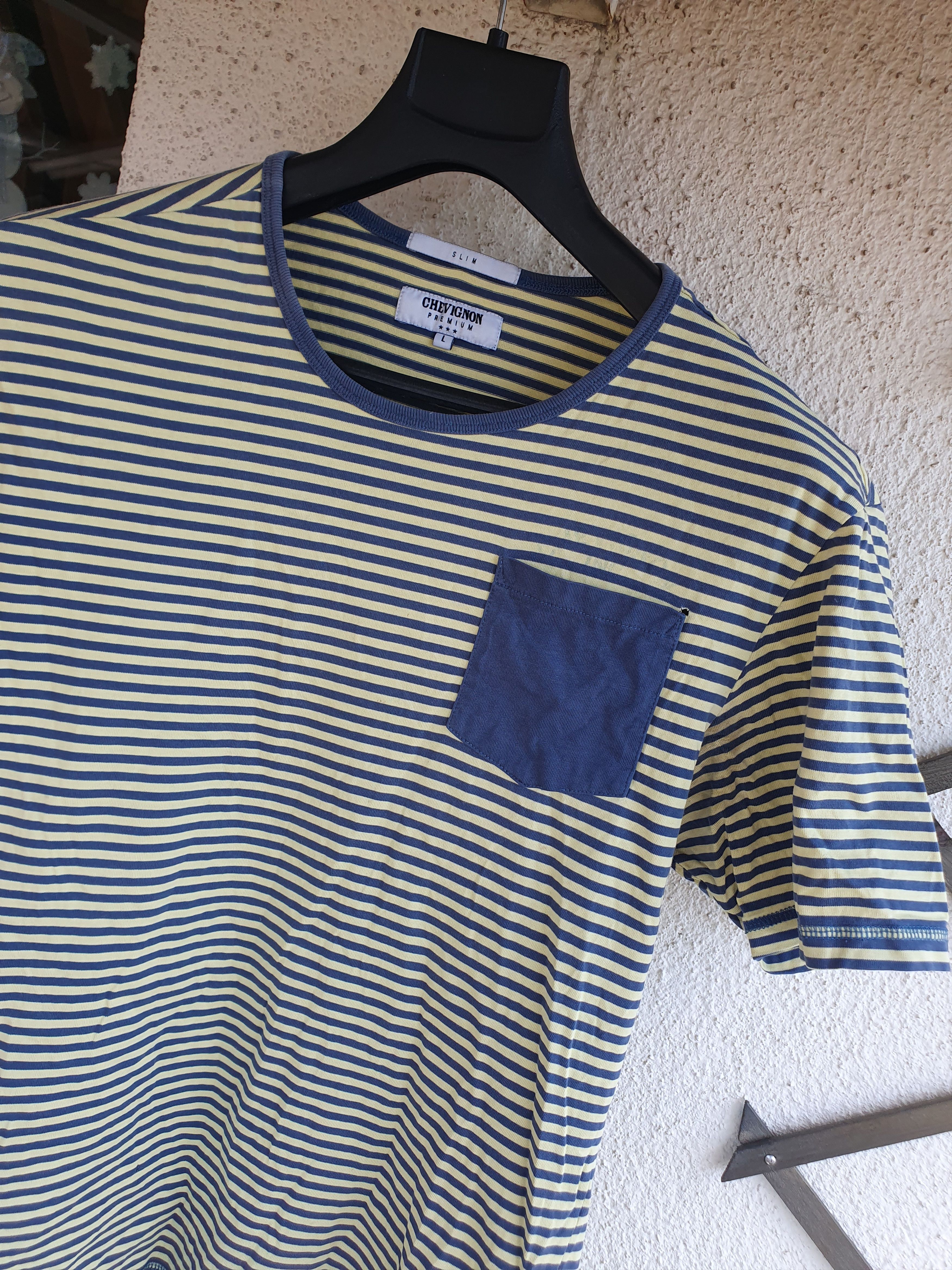 Chevignon Chevignon Striped Pocket Slim t-shirt sz L/M? Size US M / EU 48-50 / 2 - 3 Thumbnail