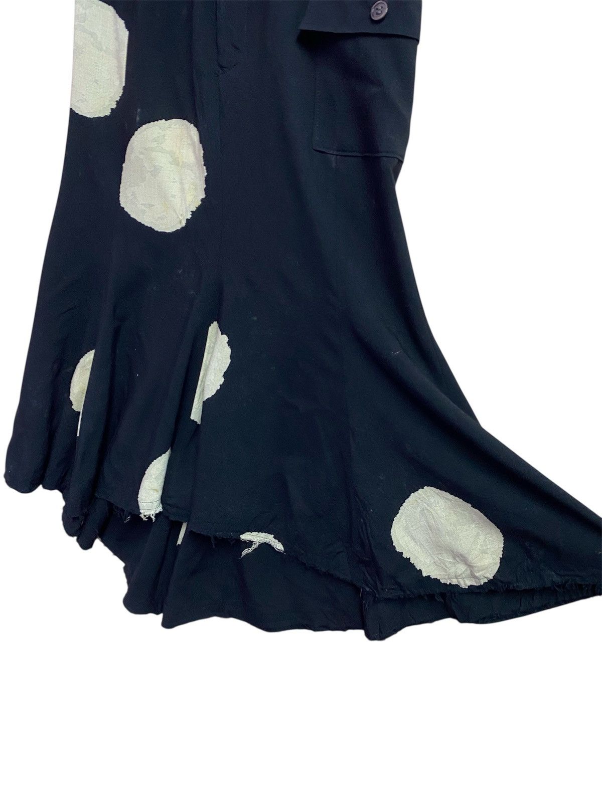 Yohji Yamamoto Y's Yohji Yamamoto Flare Skirt black large beige polka Size 26" / US 2 / IT 38 - 4 Thumbnail