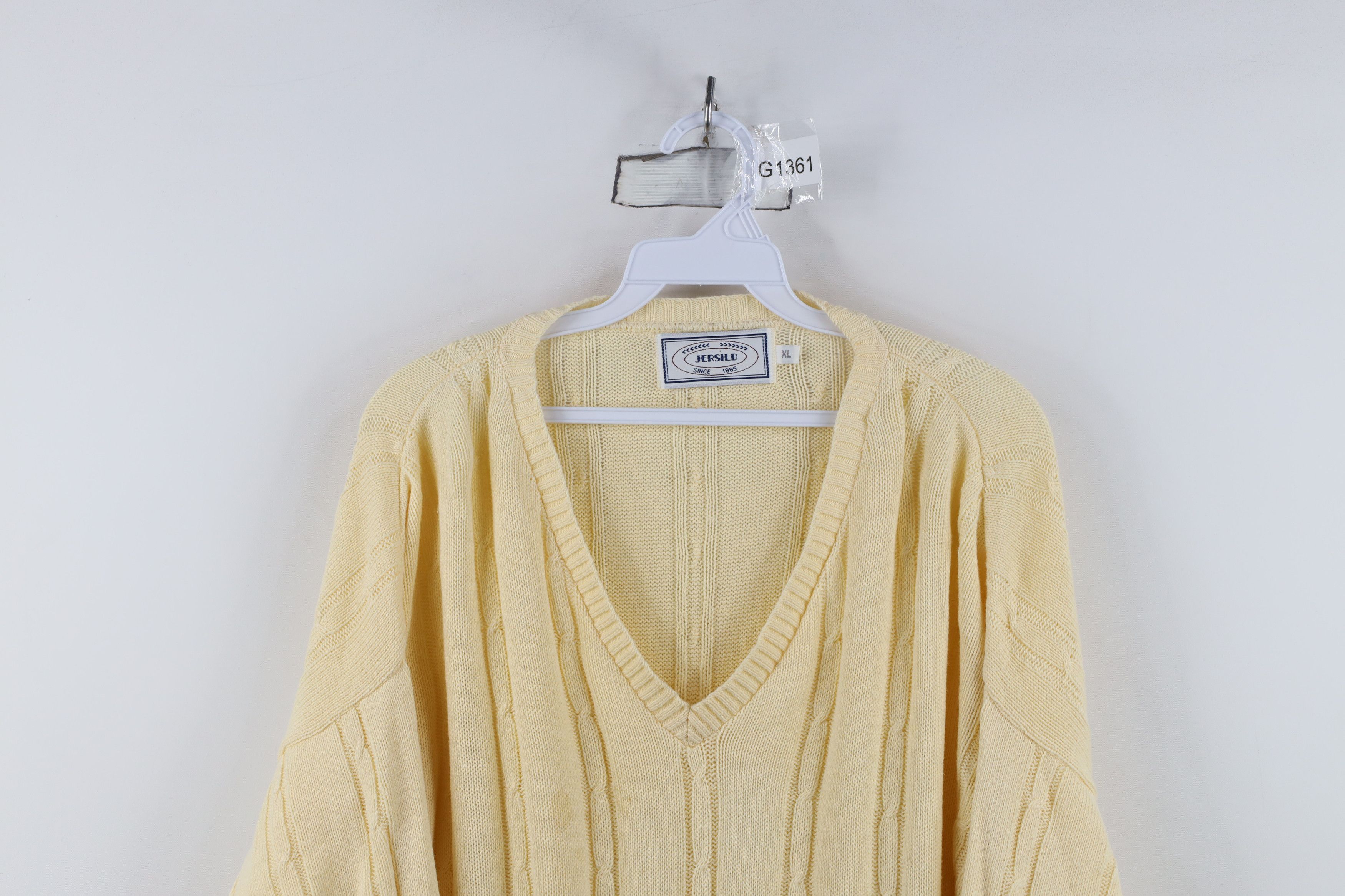 Vintage Vintage 90s Streetwear Cotton Cable Knit Ribbed Sweater USA Size US XL / EU 56 / 4 - 2 Thumbnail