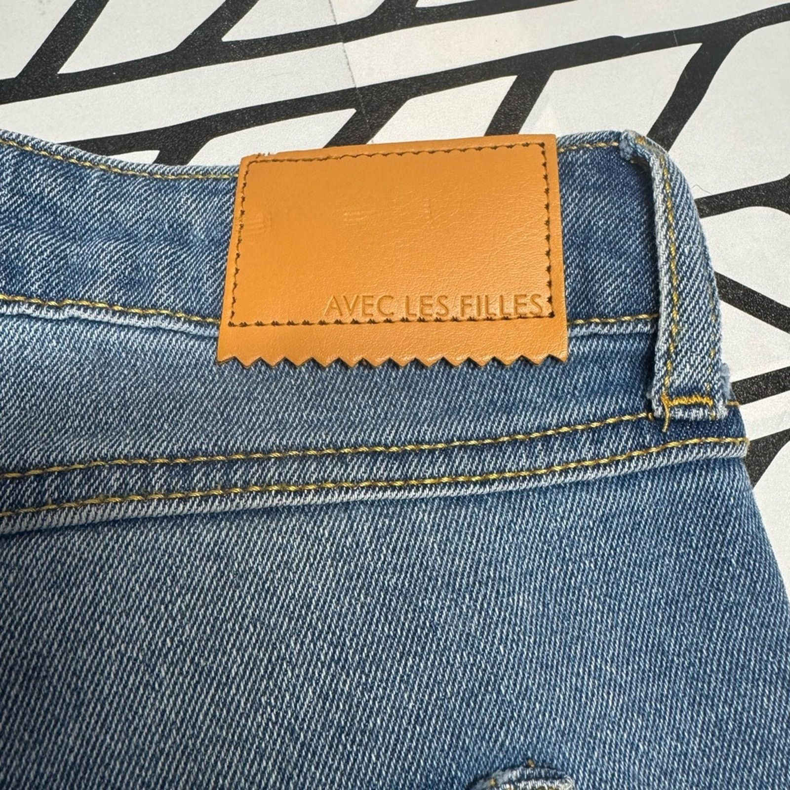 Other Avec Les Filles High Rise Cropped Straight Leg Raw Hem Denim Size 30" / US 8 / IT 44 - 4 Thumbnail