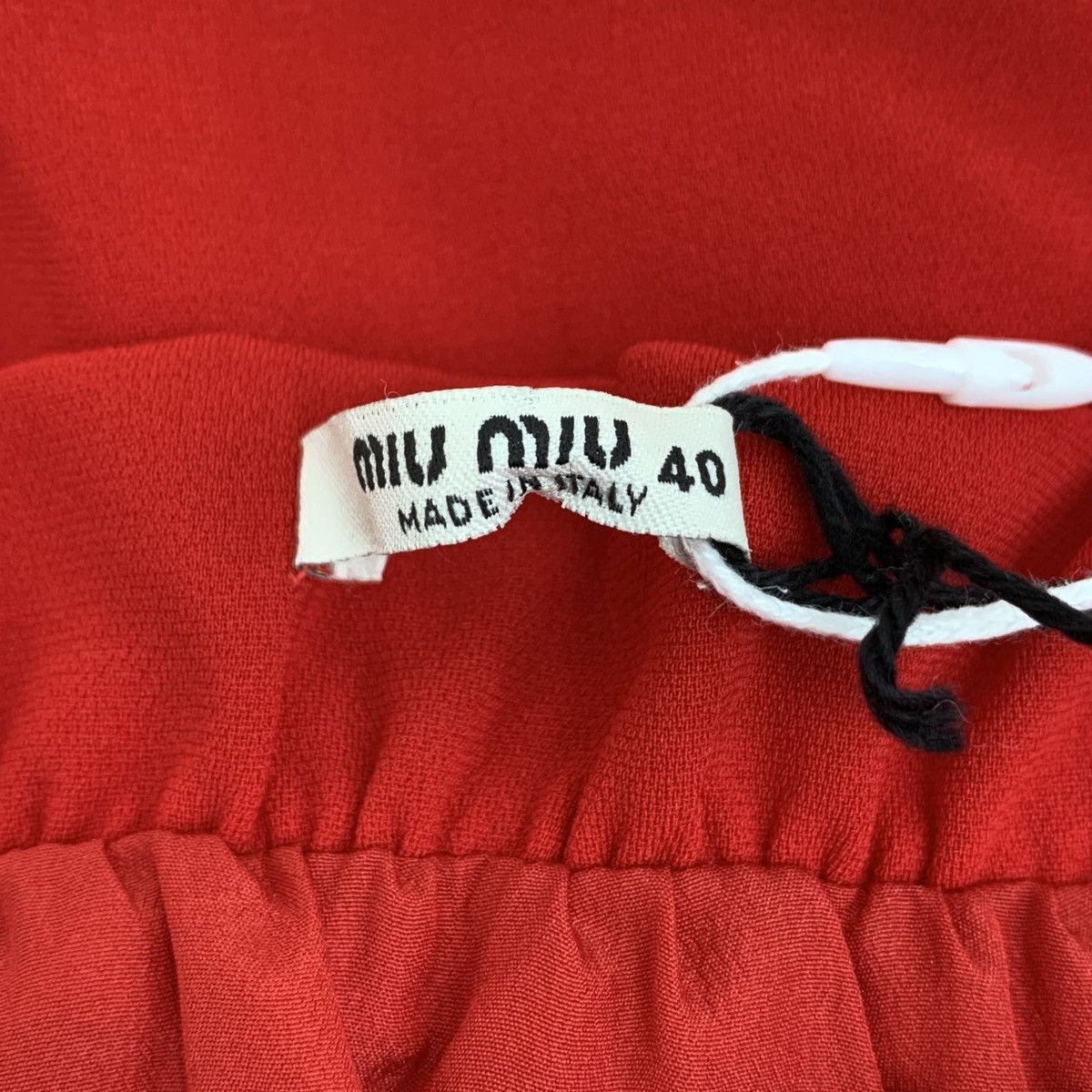 Miu Miu Miu Miu Red Bow Trim Casual Mini Skirt K26WX Size 27" / US 4 / IT 40 - 5 Thumbnail
