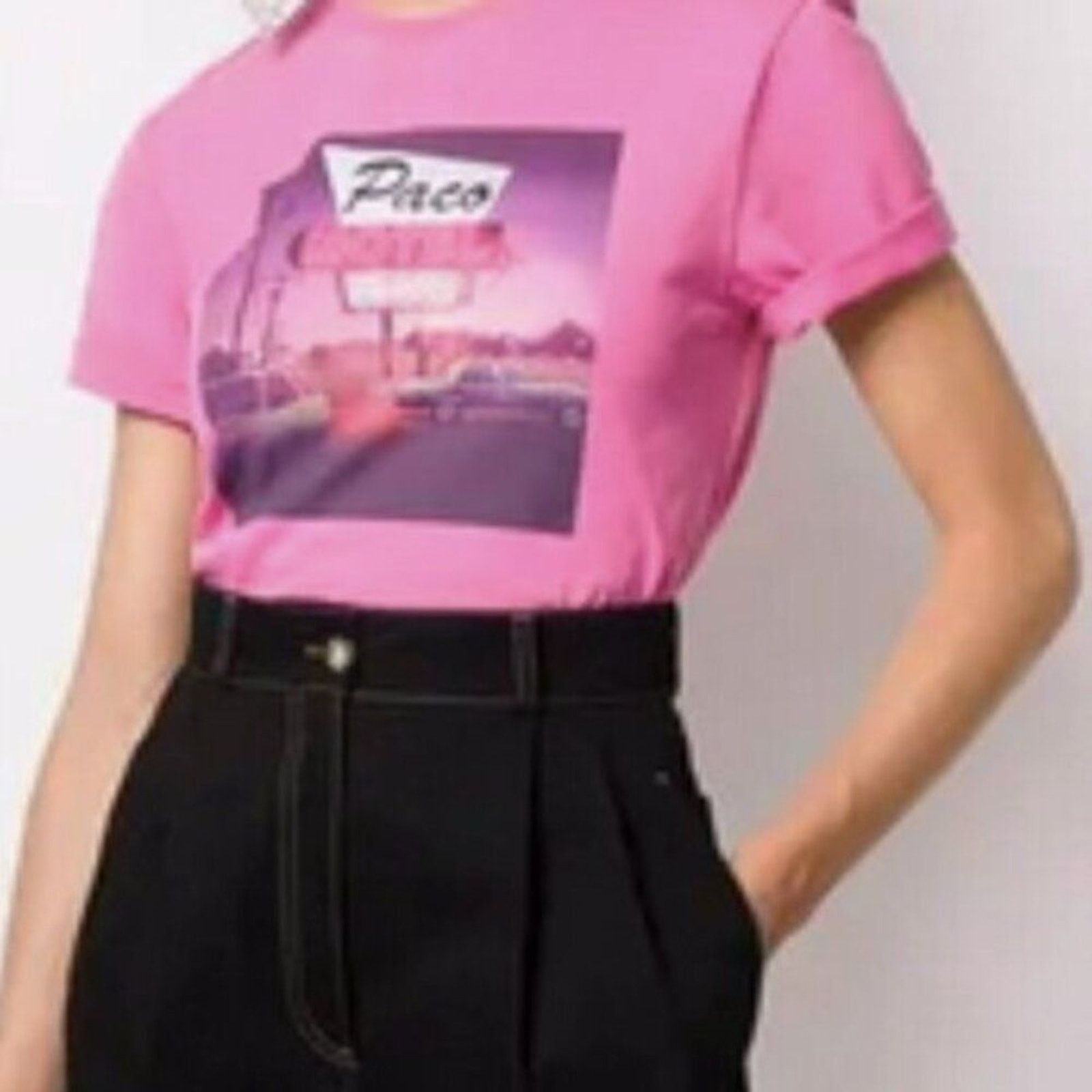 Paco Rabanne Short Sleeve Las Vegas T shirt Pink L Size L / US 10 / IT 46 - 5 Thumbnail