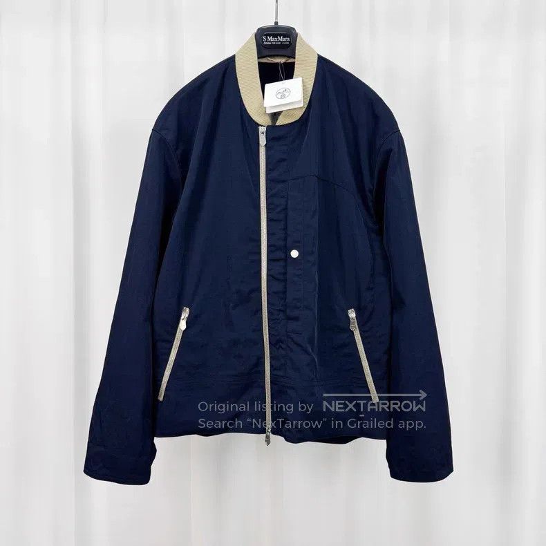 Hermes Hermes Navy blue color block zipper jacket Size US L / EU 52-54 / 3 - 1 Thumbnail