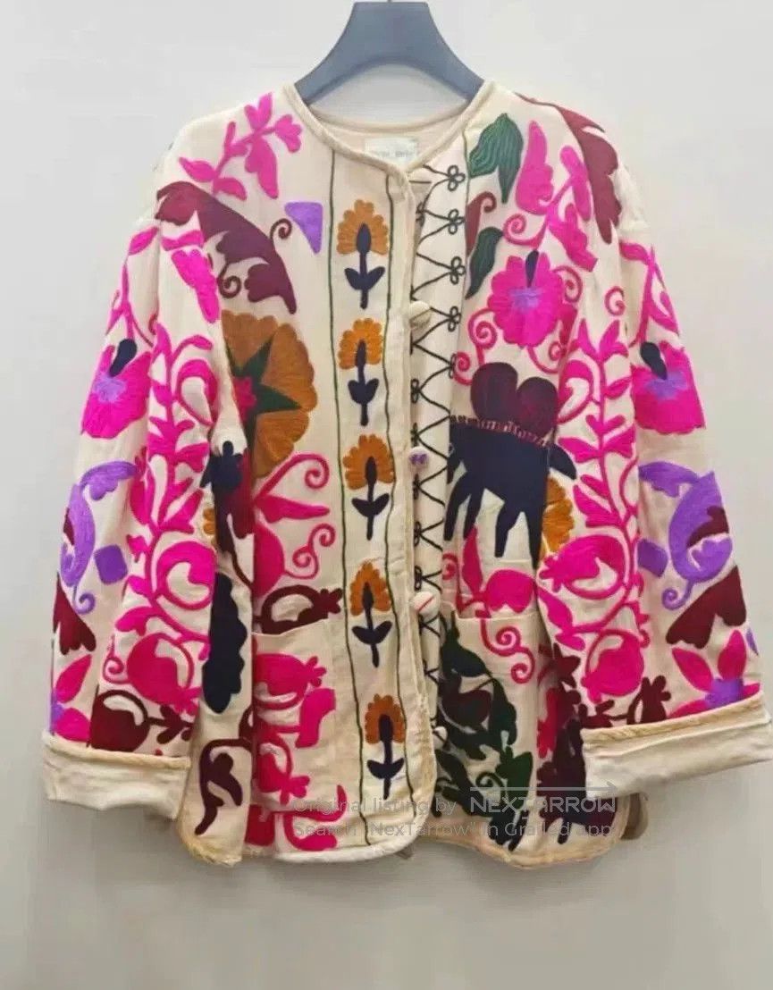 forte_forte Exotic Embroidered Floral Jacket for Women. Size XS / US 0-2 / IT 36-38 - 1 Thumbnail