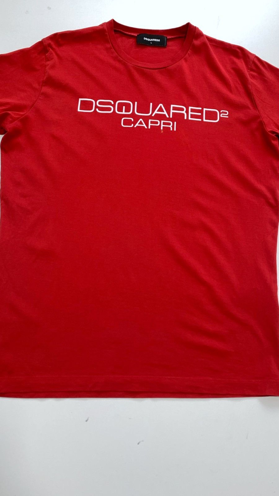Dsquared2 Dsquared2 Capri T Shirt Red Cotton Mens Size L Size US L / EU 52-54 / 3 - 3 Thumbnail